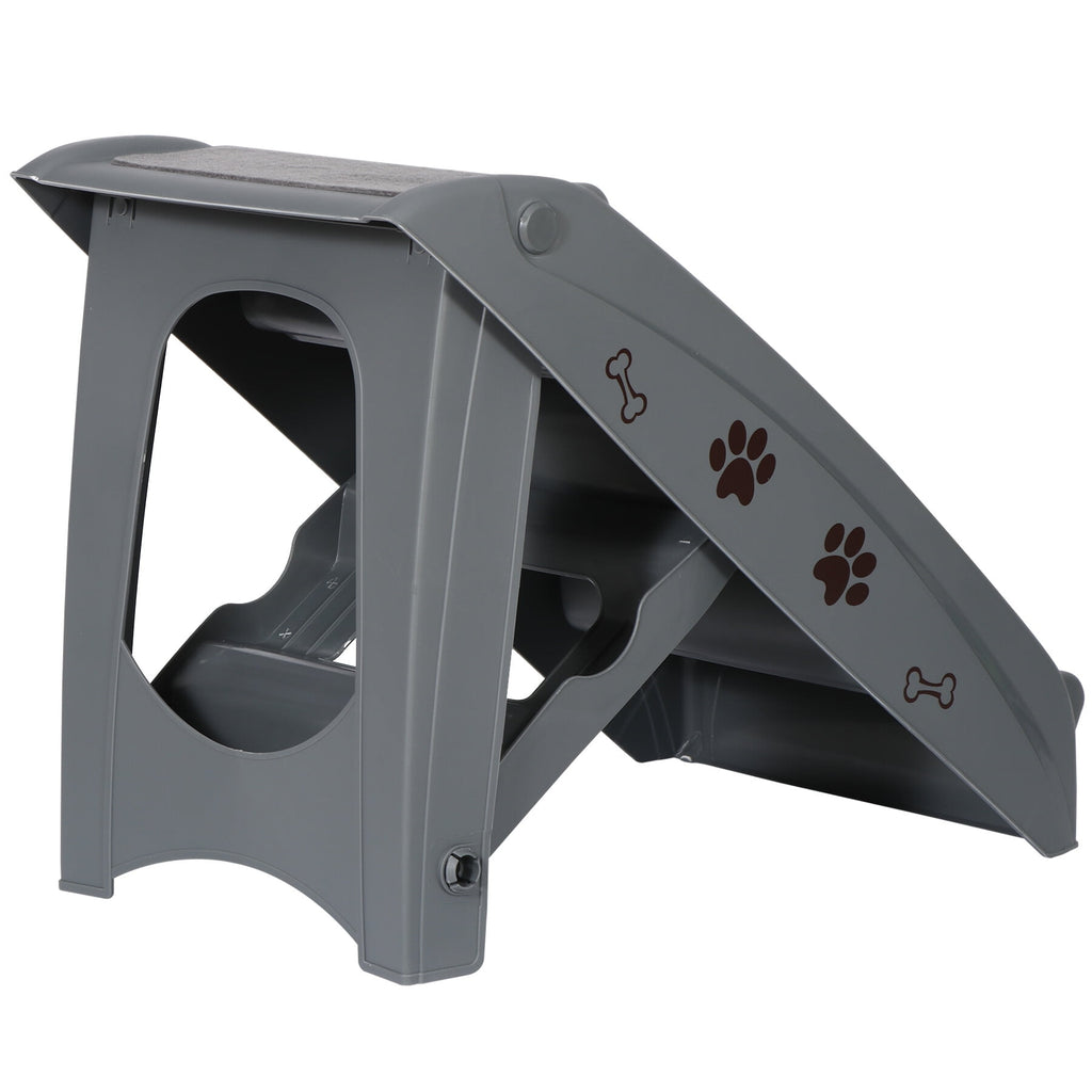 ZENSTYLE Pet Dog Foldable Stairs 4 Steps for High Bed with Non-slip Pad for Indoor Outdoor