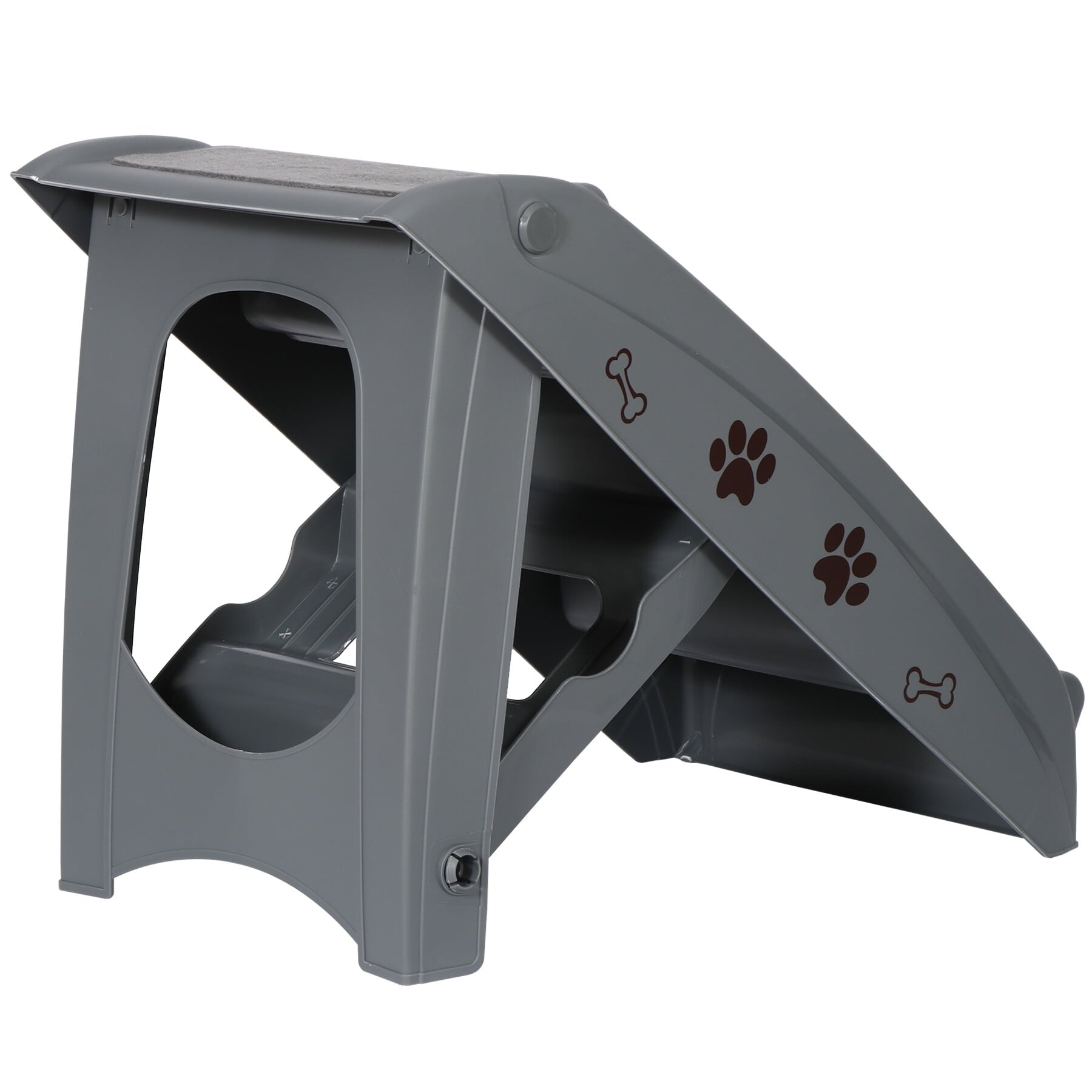 ZENSTYLE Pet Dog Foldable Stairs 4 Steps for High Bed with Non-slip Pad for Indoor Outdoor