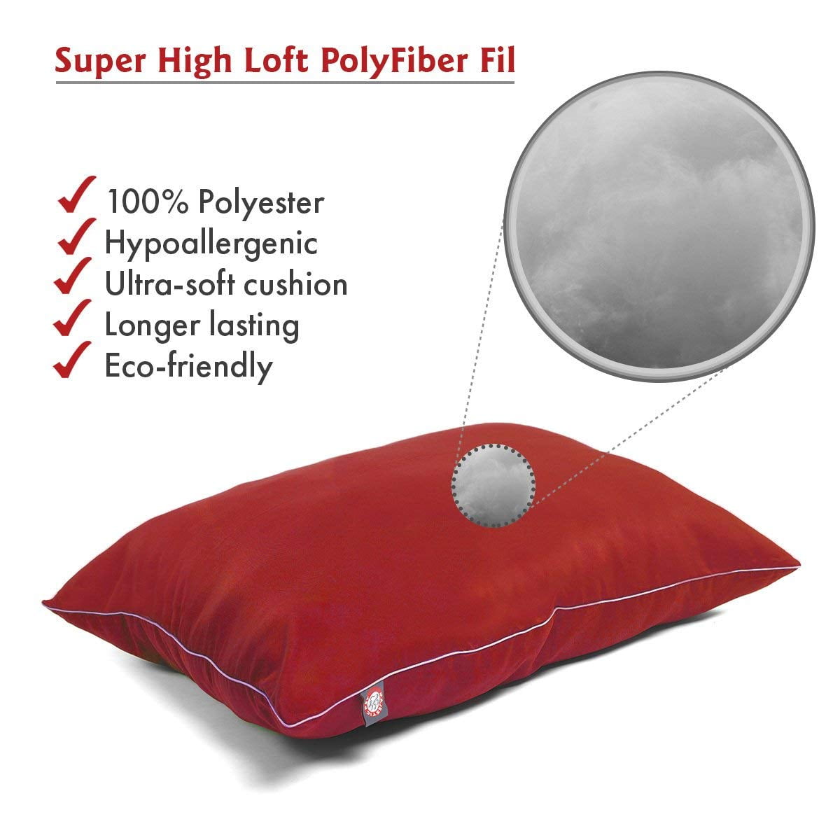 Majestic Pet Super Value Machine Washable Dog Bed, Medium, Red