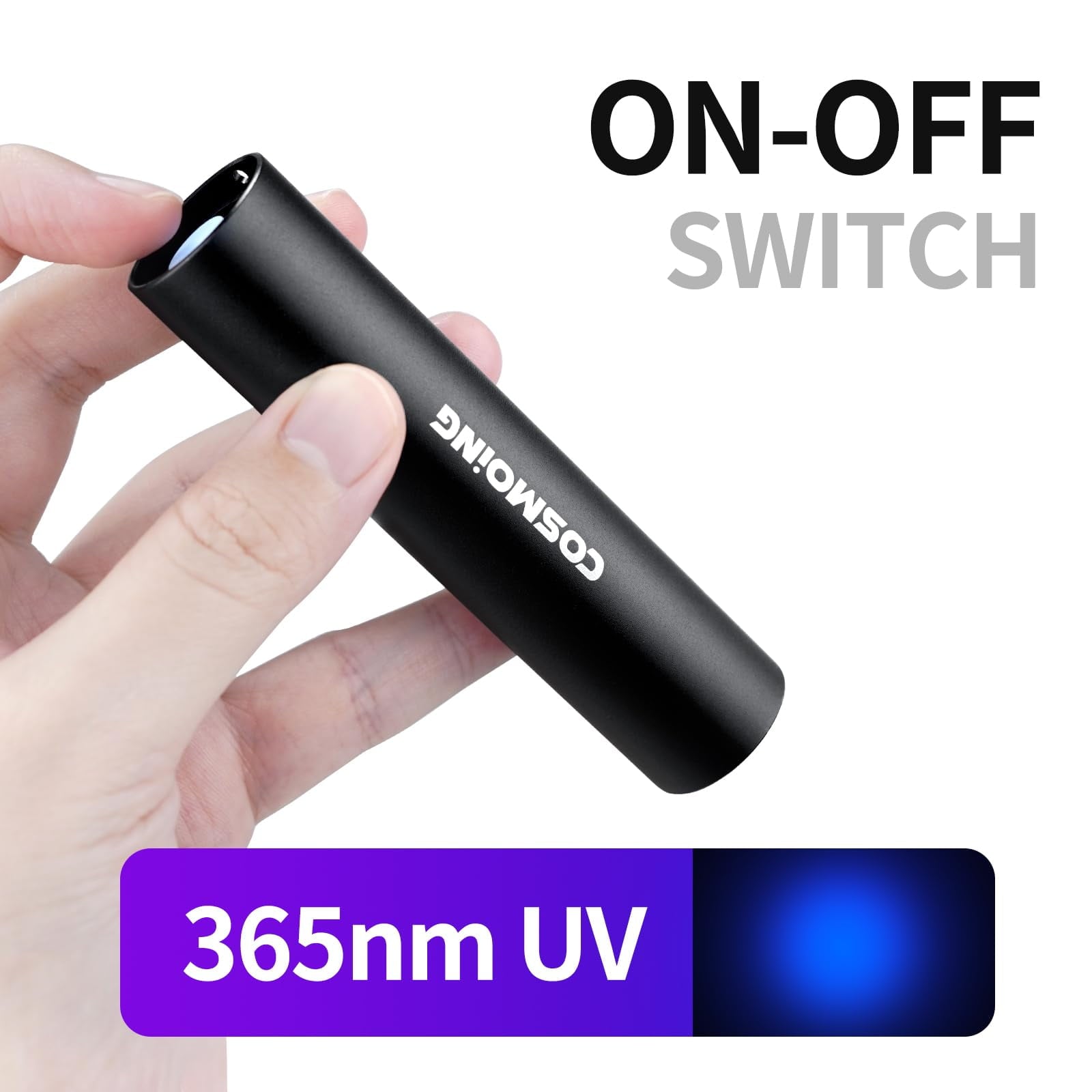 365nm Black Light Mini & Powerful Ultraviolet Flashlight Portable Detector for Pet Urine, Cat Dog Stains, Scorpion, Bed Bug