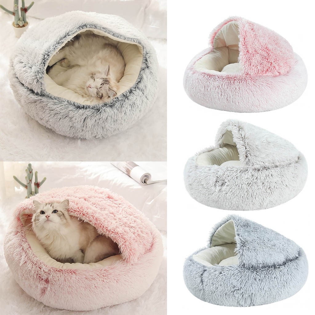 Oalirro Small Dog Bed for Small Dogs Washable - Round Cat Beds for Indoor Cats, Round Winter Warm Pet Bed for Puppy and Kitten with Slip-Resistant Bottom, 15Inches
