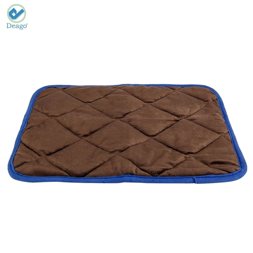 Deago Self Heating Cat Dog Pad / Self-Warming Cat Dog Bed / Thermal Cat Mat for Outdoor and Indoor Pets (Coffee, 15.8" x 19.7")