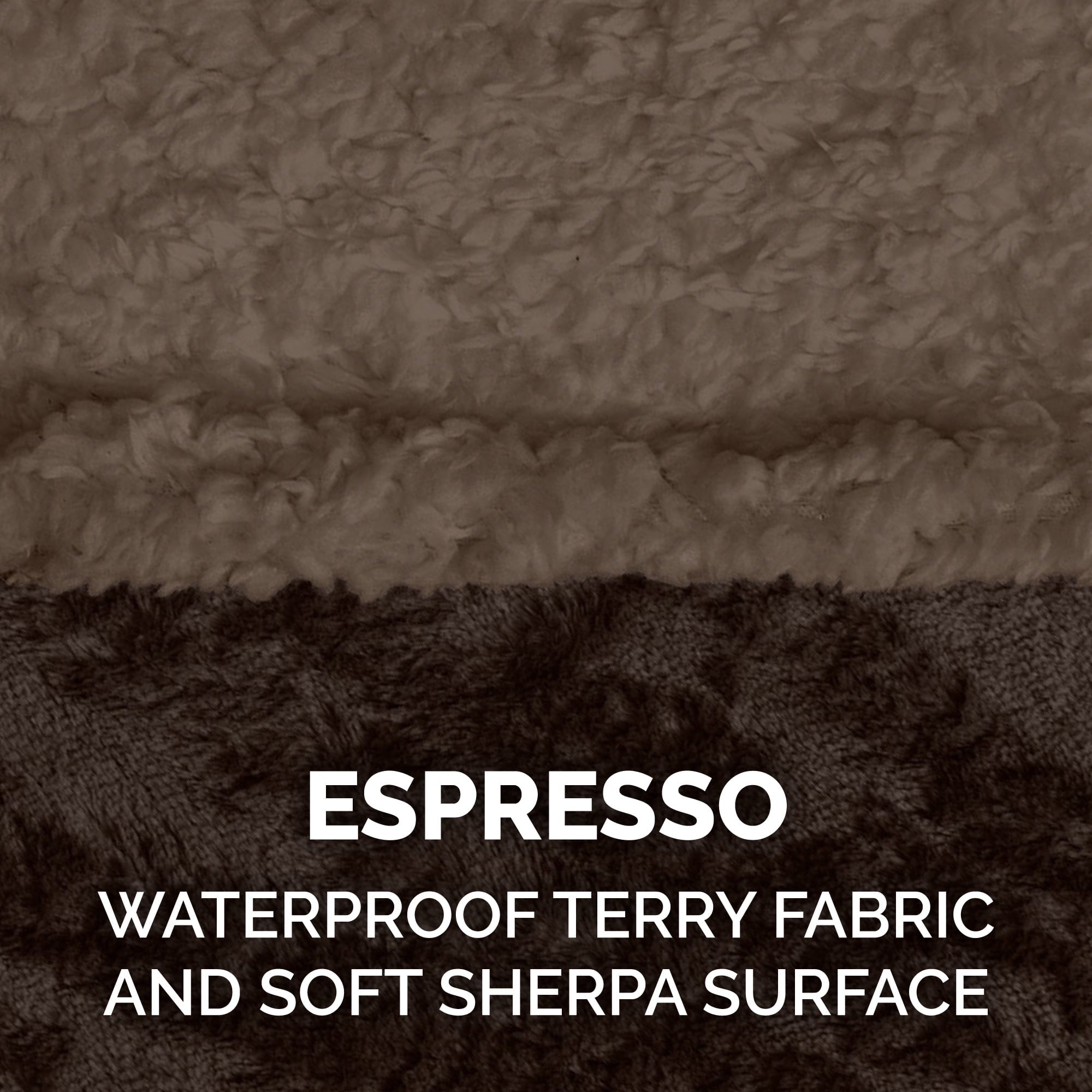 Furhaven Waterproof & Self-Warming Throw Blanket for Dogs & Indoor Cats, Washable & Reflects Body Heat - Soft-Edged Terry & Sherpa Dog Blanket - Espresso, Small
