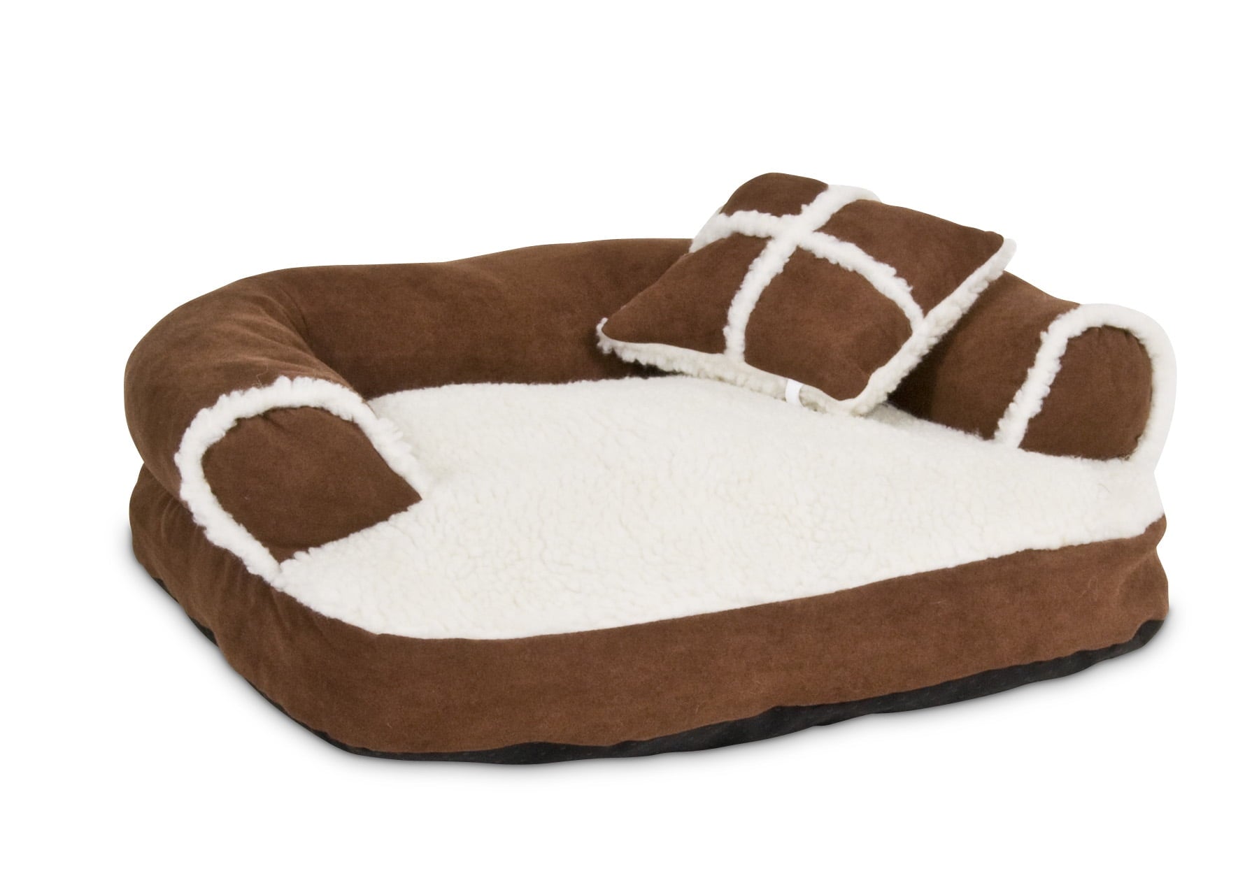 Aspen Pet Sofa Dog Bed with Pillow, 20"L x 16"W x 9"H