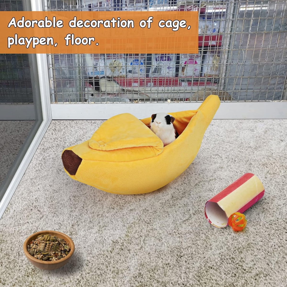 Banana Cat Bed, Pet Bed, Pet Bed For Cats, Lovely Pet Supplies for Cats Kittens Rabbit Small Dogs, Yellow