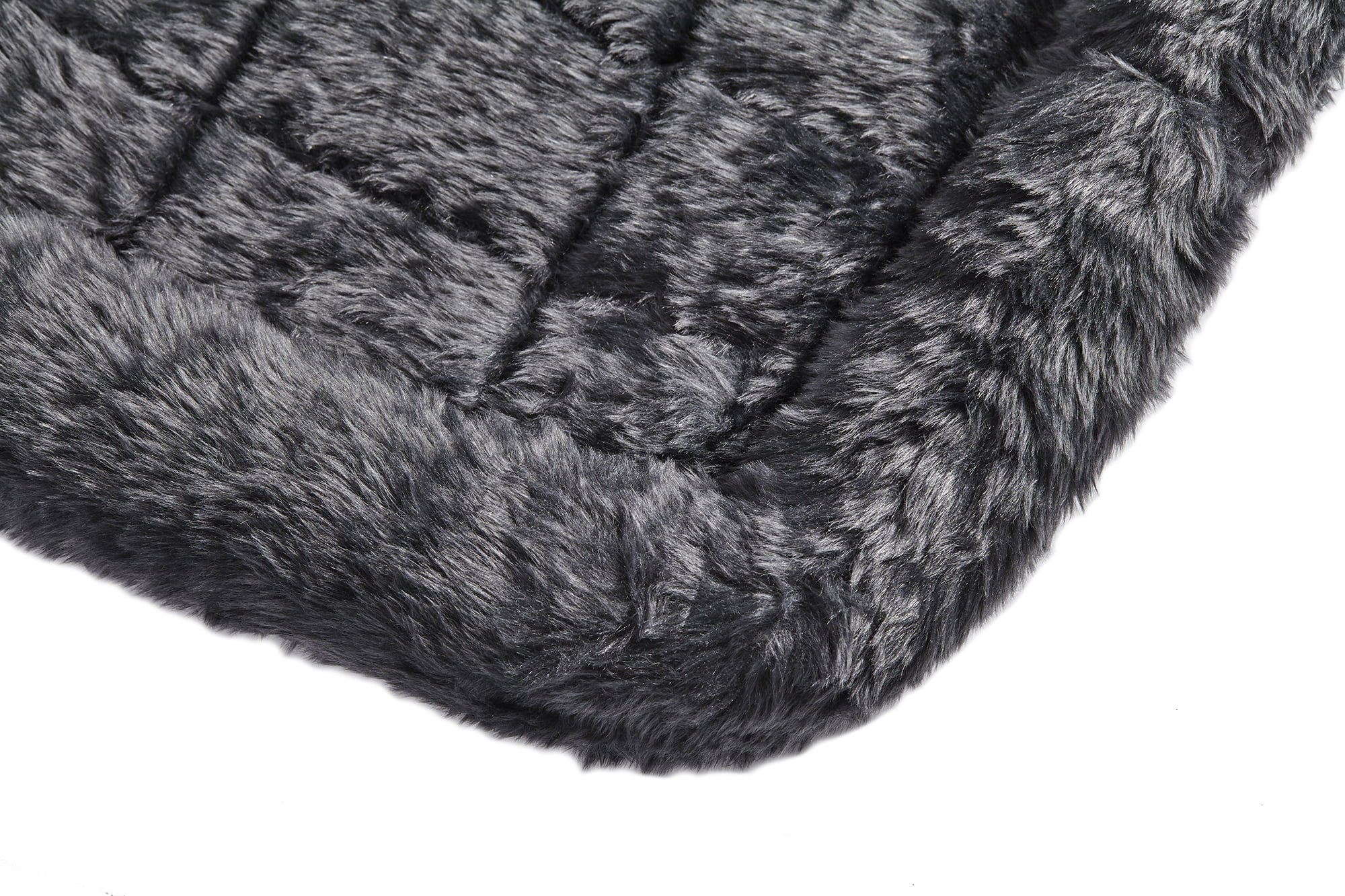 Midwest Homes For Pets / QuietTime Gray Fleece, Plush Bolstered Bed/ Fits 30-inch Crate/ Model-40230