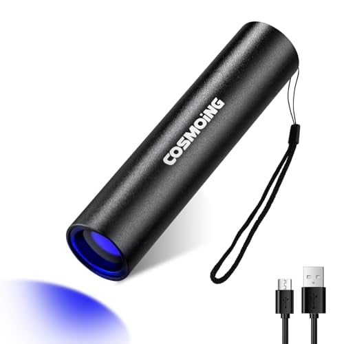 365nm Black Light Mini & Powerful Ultraviolet Flashlight Portable Detector for Pet Urine, Cat Dog Stains, Scorpion, Bed Bug