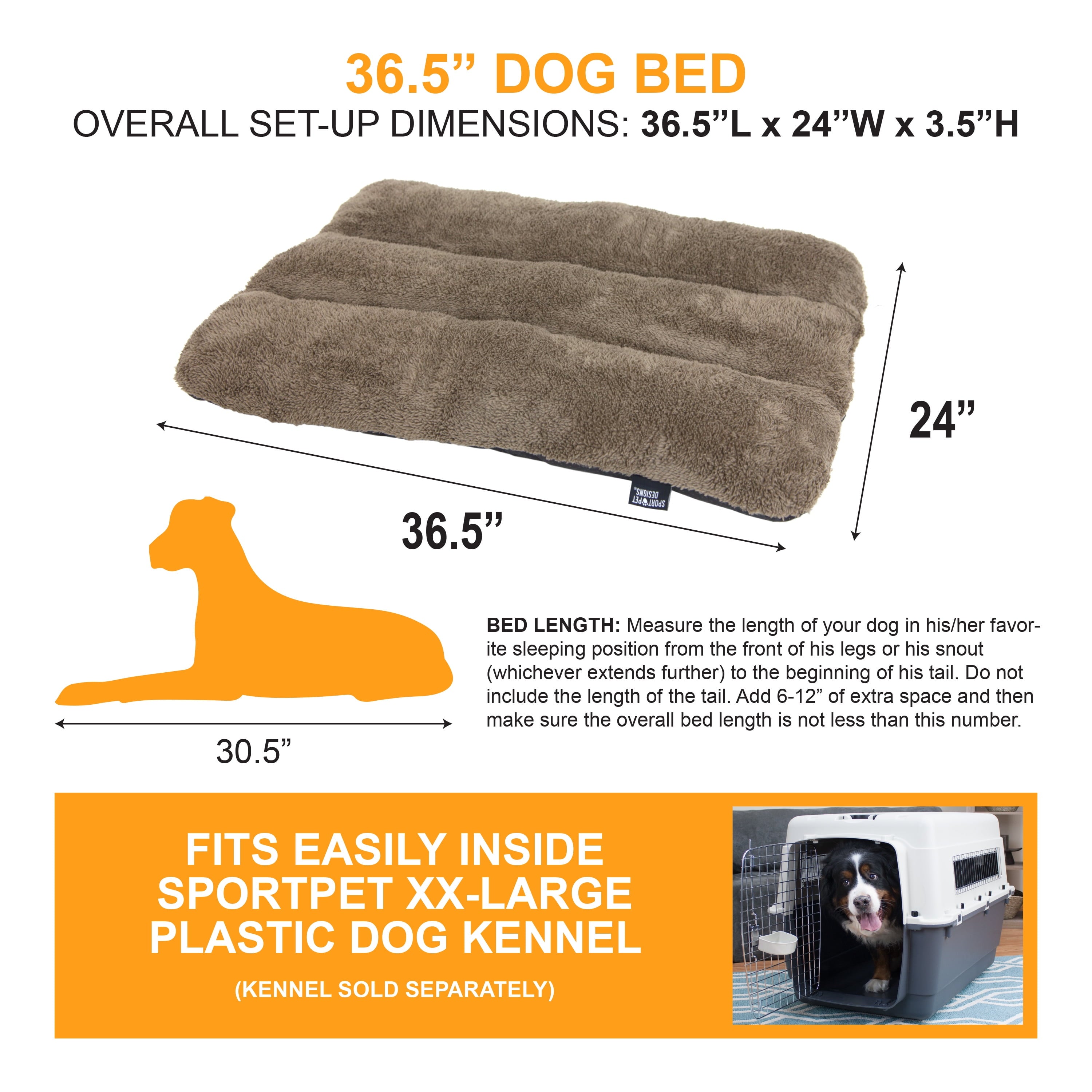 SP Bedding 36.5" Waterproof Plush Bed