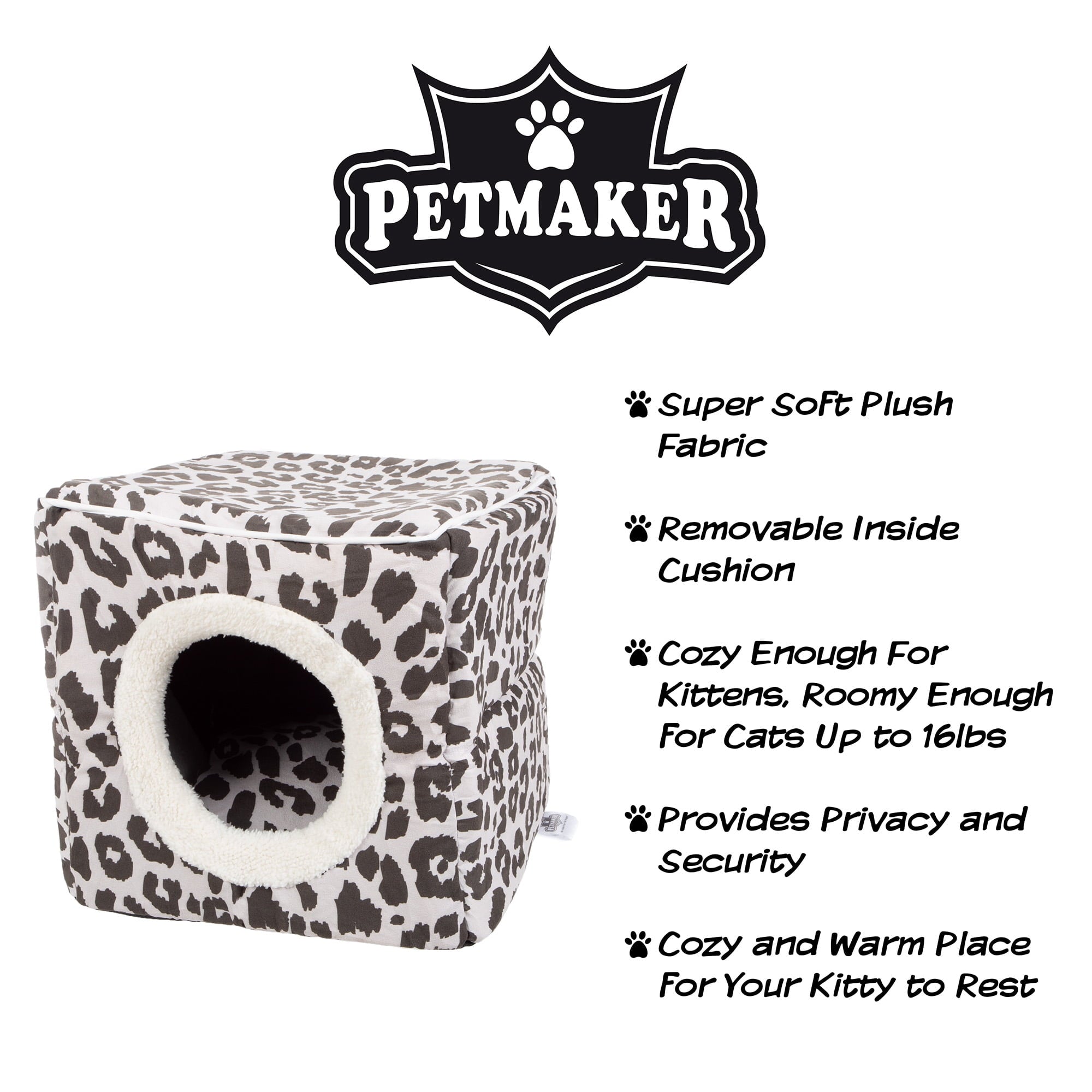 PETMAKER Cat House for Rabbits, Guinea Pigs and Other Animals, Animal Print