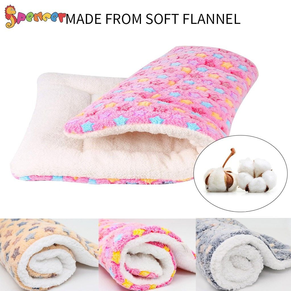 Spencer Large Dog Cat Pet Sleep Mat Soft Warm Reversible Fleece Crate Bed Mat Kennel Cage Cushion for Large Medium Small Dog Cat (S, Pink)