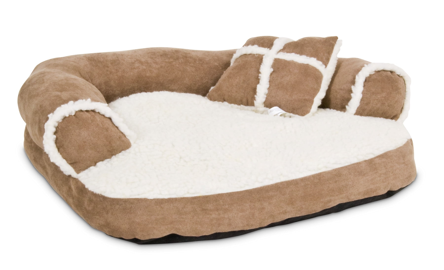Aspen Pet Sofa Dog Bed with Pillow, 20"L x 16"W x 9"H