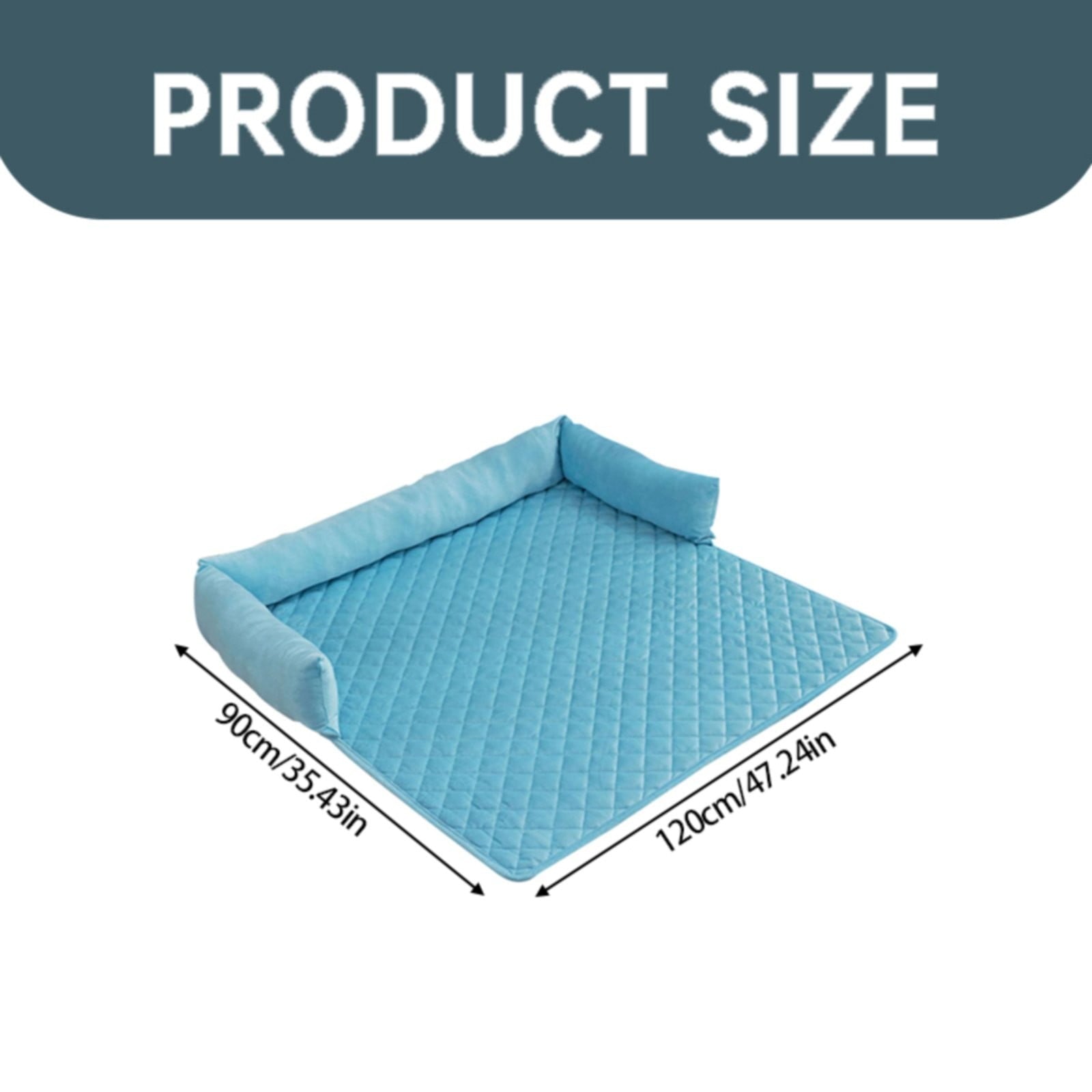Pelsbarn Cooling Dog Bed Plush Sofa Pet Bed For Cats And Dogs In Winter Detachable And Washable Dog Bed Cat Mat Pet Mat (WH 75*120)