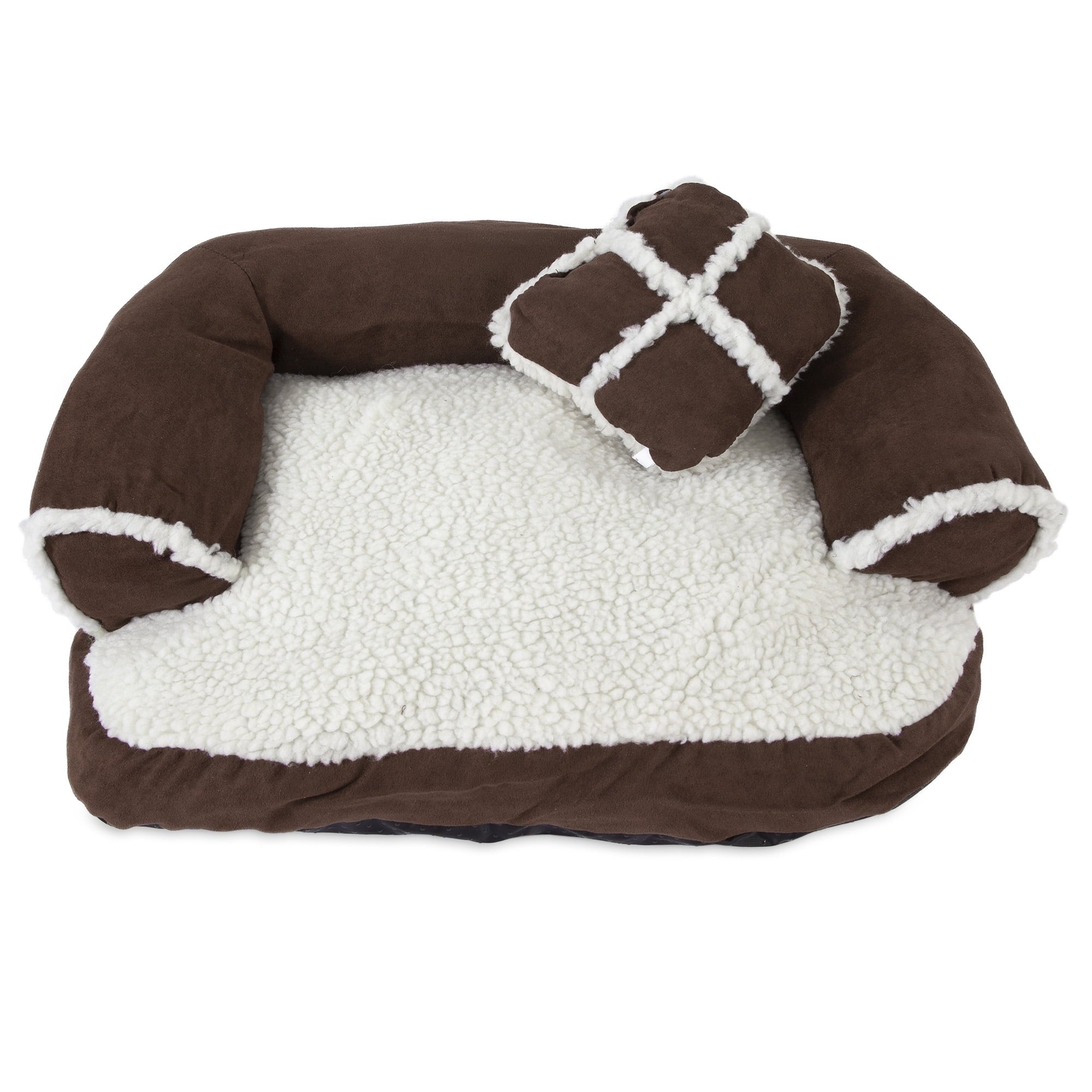 Aspen Pet Sofa Dog Bed with Pillow, 20"L x 16"W x 9"H