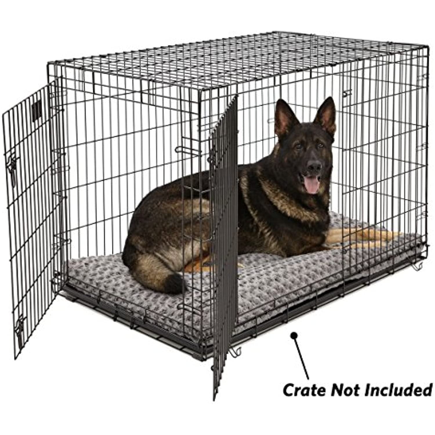 QuietTime Dog Bed & Crate Mat, Deluxe Ombre Swirl, Fits 48" Crate, Gray