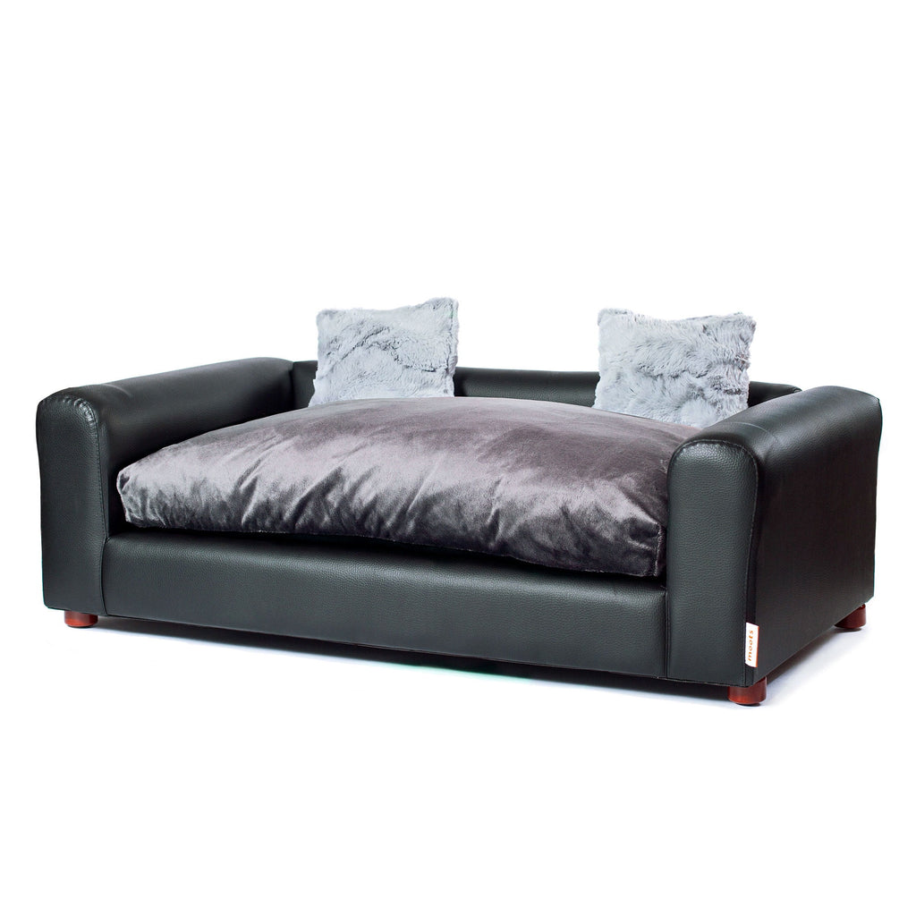 Moots Premium Leatherette Pets Sofa Charcoal, Large