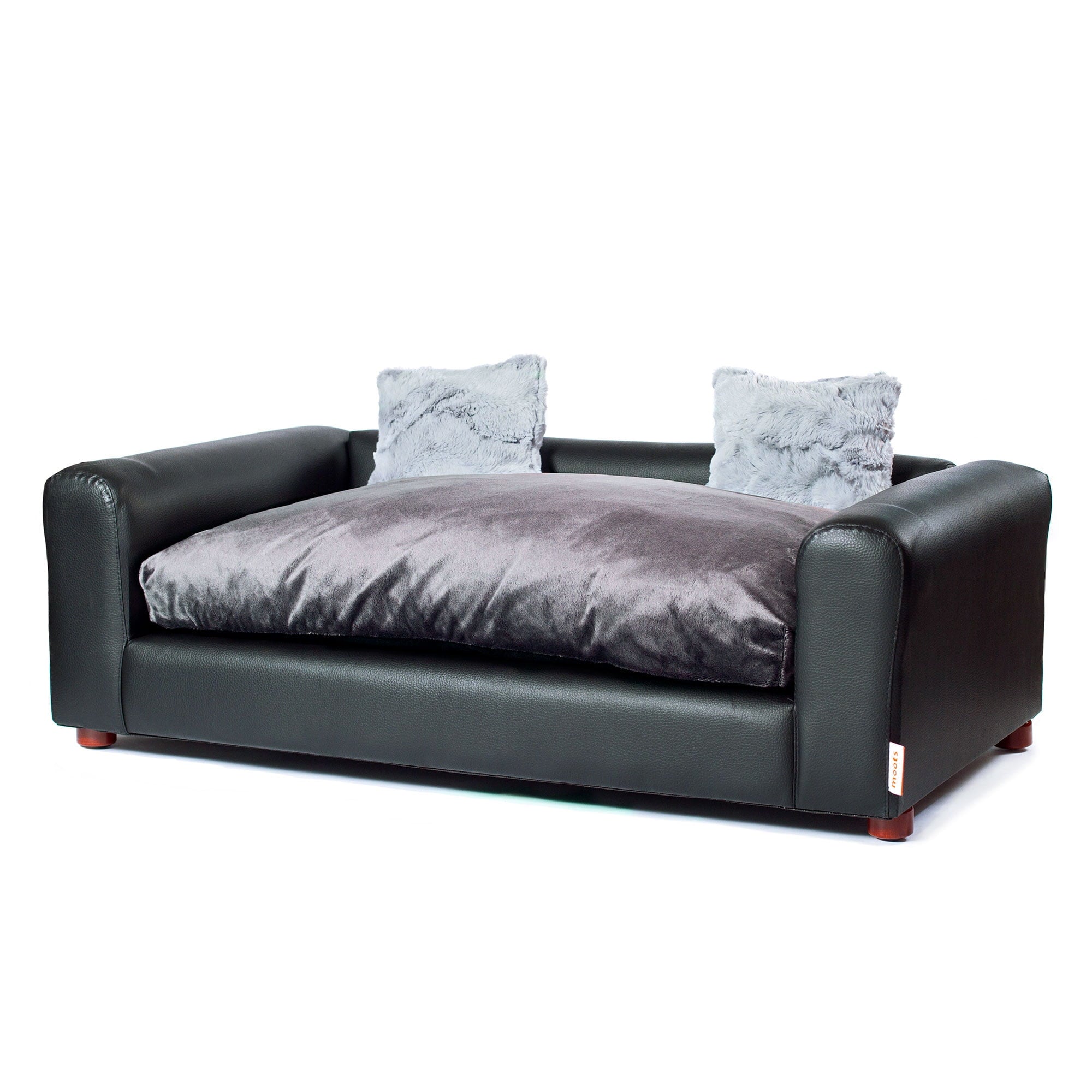Moots Premium Leatherette Pets Sofa Charcoal, Large