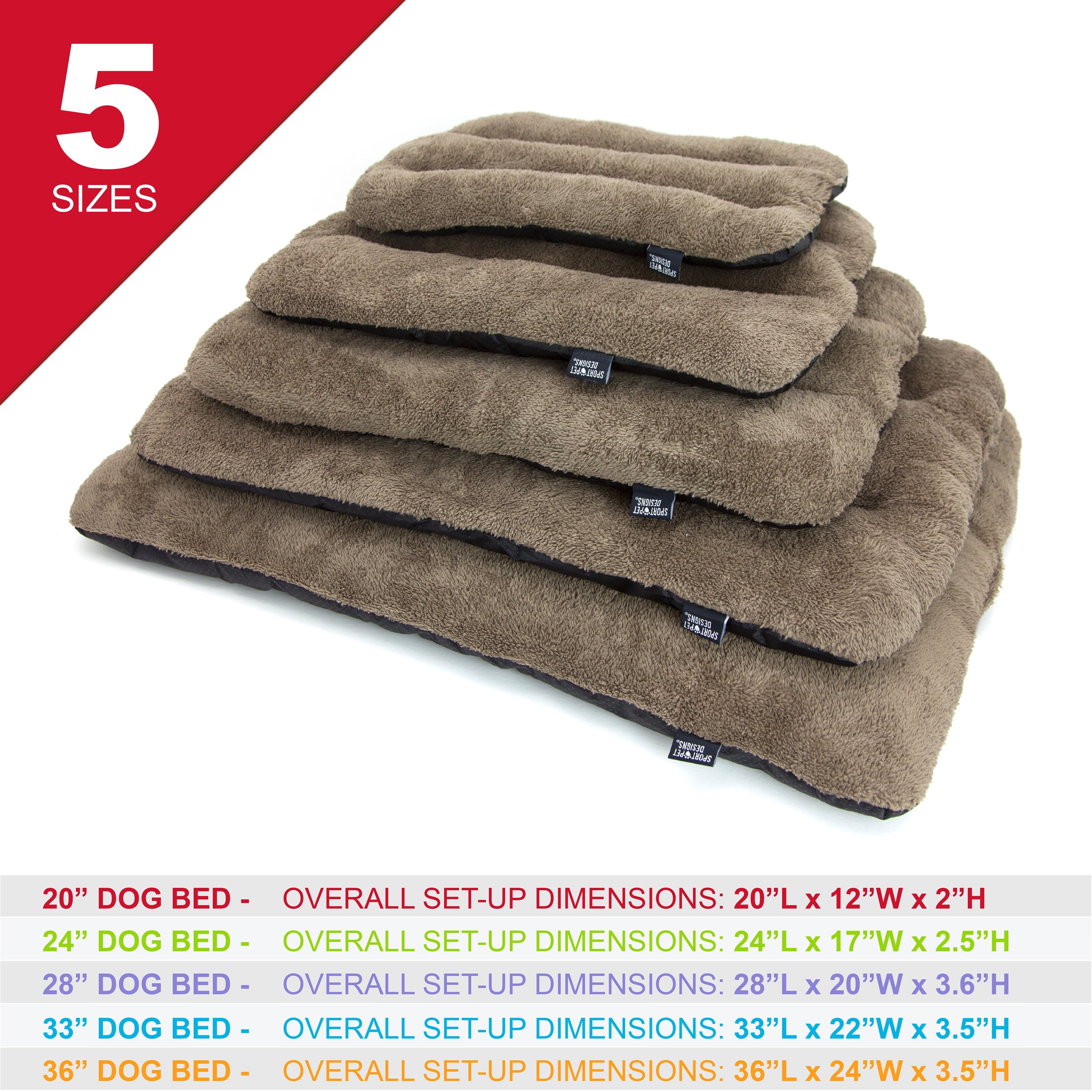 SP Bedding 36.5" Waterproof Plush Bed