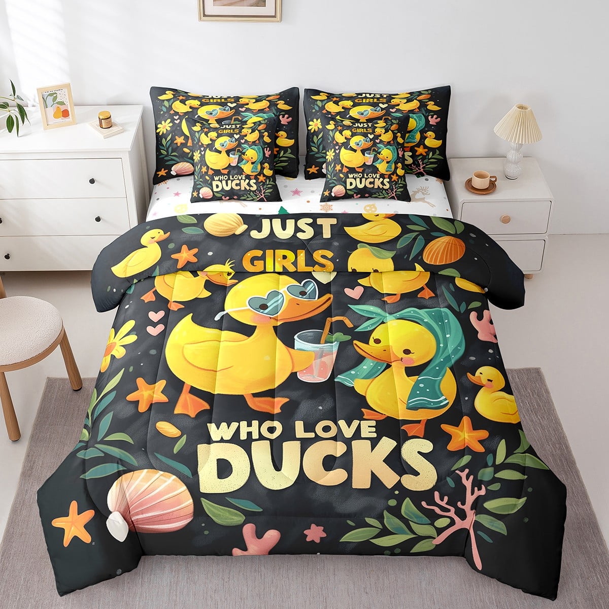 Wolf Comforter Set Twin Size,Aurora Natural Dreamy Bedding Set Teens,Wildlife Animal Print(Comforter+Fitted+Flat Sheet+2 Pillowcases+2 Throw Pillow Covers)7 Pieces Bed Set