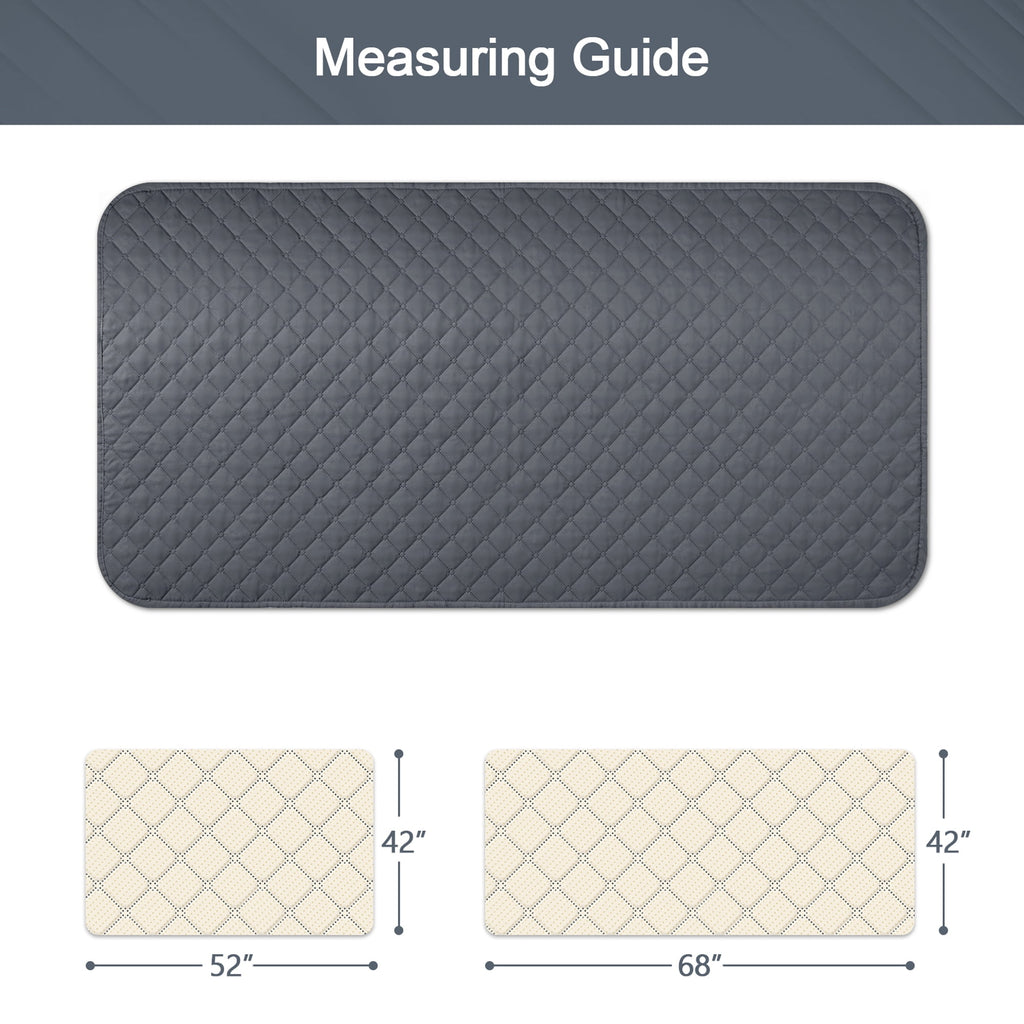 TAOCOCO Waterproof Reversible Dog Bed Cover 42" x 68" Dark Gray Furniture Protector for Pets
