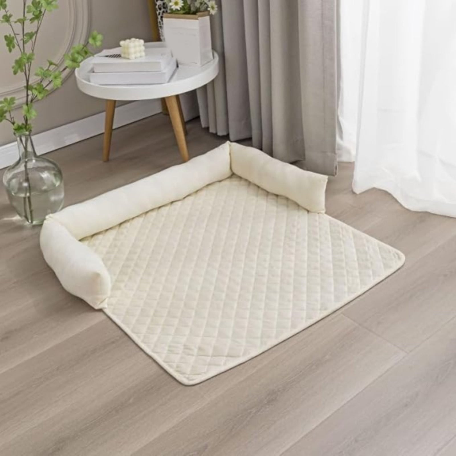 Pelsbarn Cooling Dog Bed Plush Sofa Pet Bed For Cats And Dogs In Winter Detachable And Washable Dog Bed Cat Mat Pet Mat (WH 75*120)