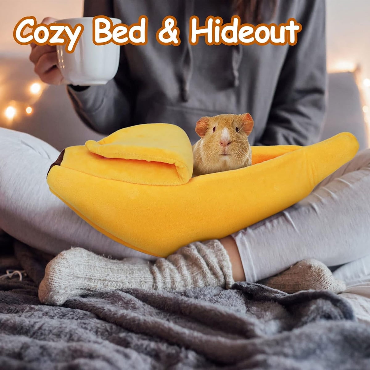 Banana Cat Bed, Pet Bed, Pet Bed For Cats, Lovely Pet Supplies for Cats Kittens Rabbit Small Dogs, Yellow
