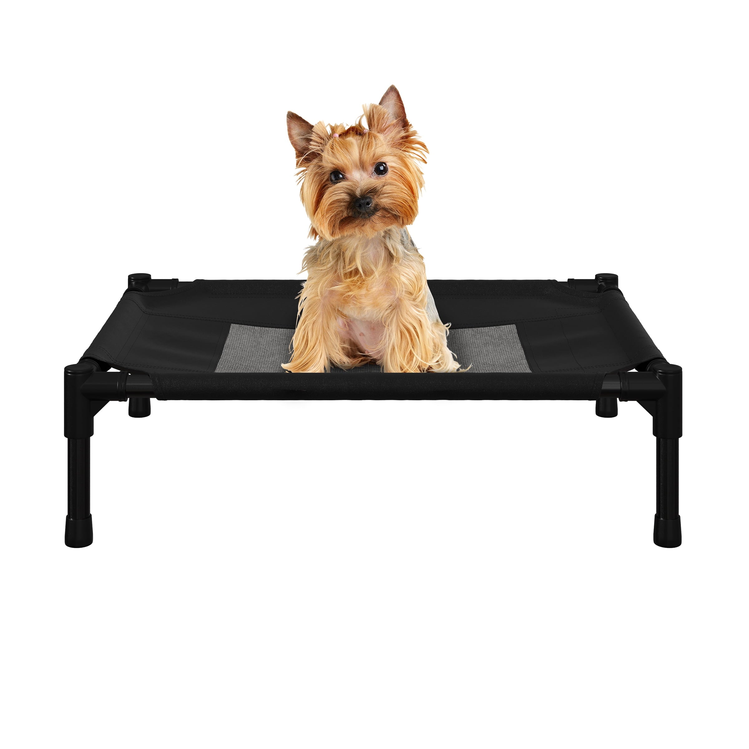 PETMAKER 24.5x18.5 Elevated Dog Bed - Indoor/Outdoor Cot for Pets (Black)