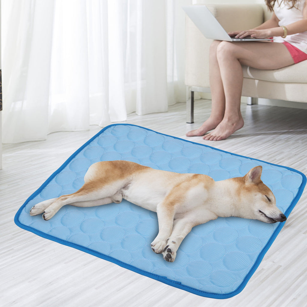 Dogs Self Cooling Mat, Pet Chill Cool Pads Blanket, Summer Hot Weather Sleeping Kennel Mat, Washable Ice Silk Sleep Mat Pad Non-Toxic Breathable