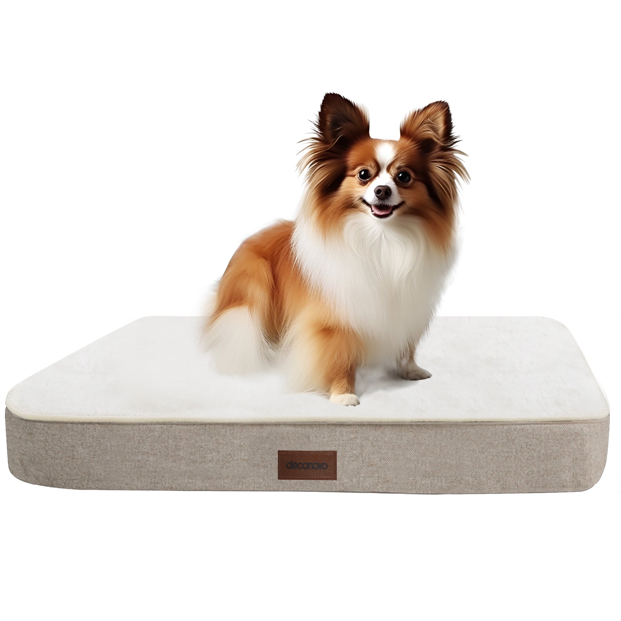 Deconovo Light Gray Dog Mat - Waterproof & Machine Washable Pet Bed for Medium & Small Dogs, 30x20x3