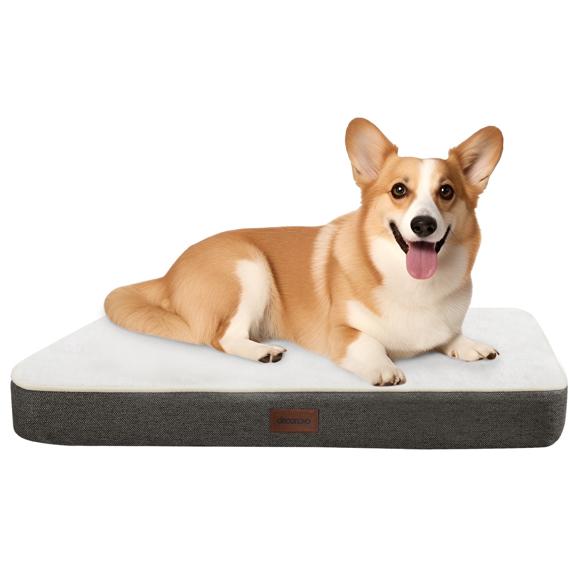 Deconovo Light Gray Dog Mat - Waterproof & Machine Washable Pet Bed for Medium & Small Dogs, 30x20x3