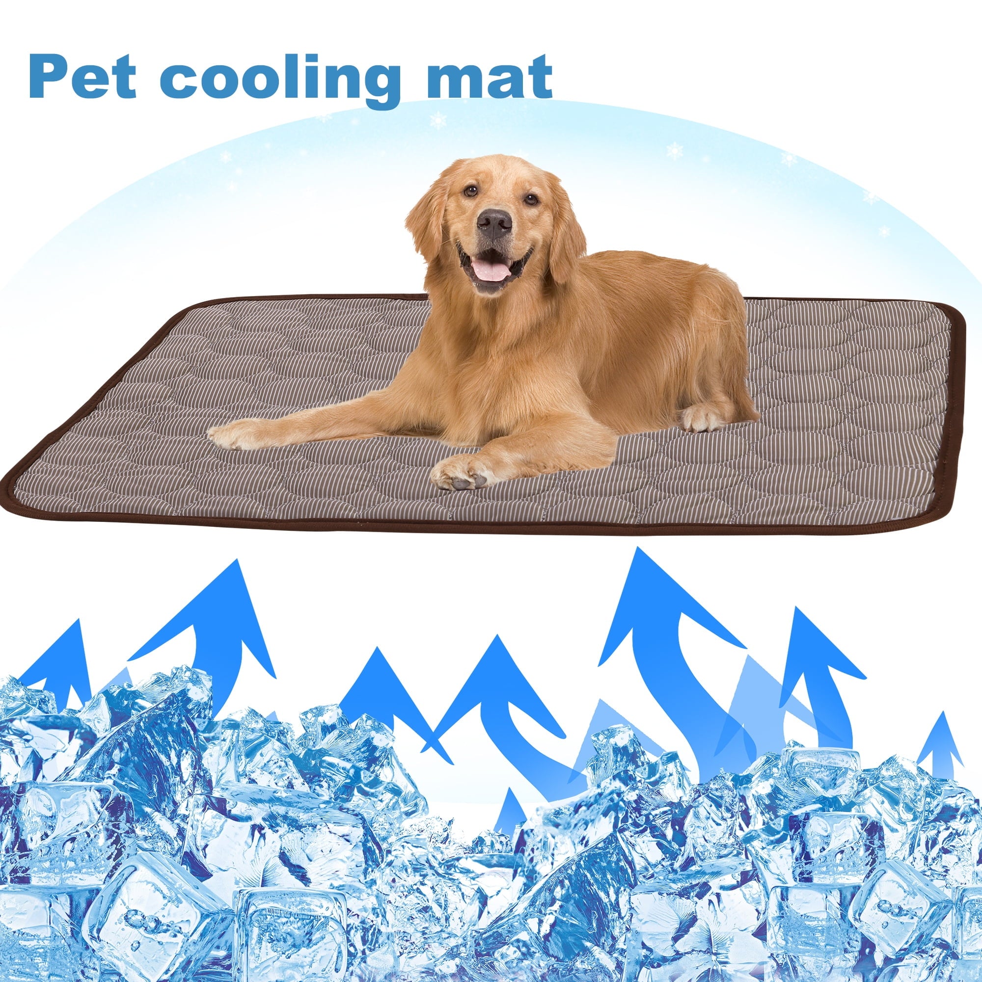 Dogs Self Cooling Mat, Pet Chill Cool Pads Blanket, Summer Hot Weather Sleeping Kennel Mat, Washable Ice Silk Sleep Mat Pad Non-Toxic Breathable