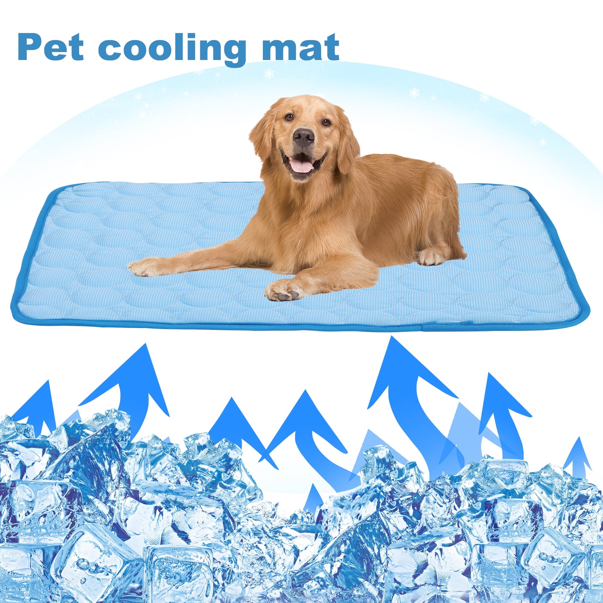 Dogs Self Cooling Mat, Pet Chill Cool Pads Blanket, Summer Hot Weather Sleeping Kennel Mat, Washable Ice Silk Sleep Mat Pad Non-Toxic Breathable