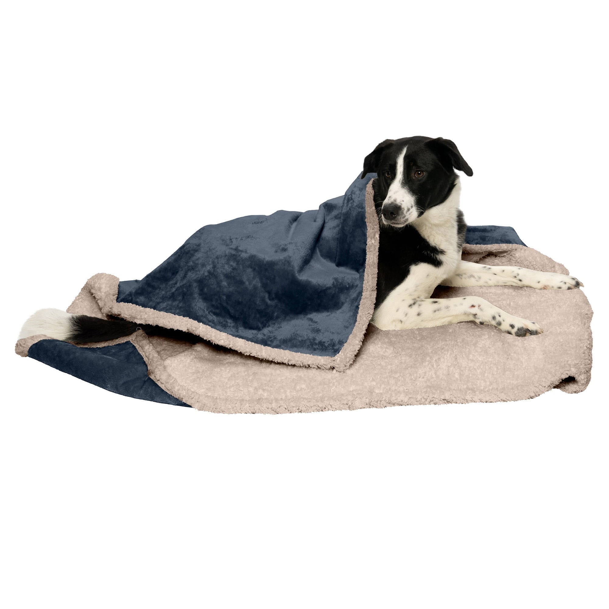 Furhaven Waterproof & Self-Warming Throw Blanket for Dogs & Indoor Cats, Washable & Reflects Body Heat - Soft-Edged Terry & Sherpa Dog Blanket - Espresso, Small