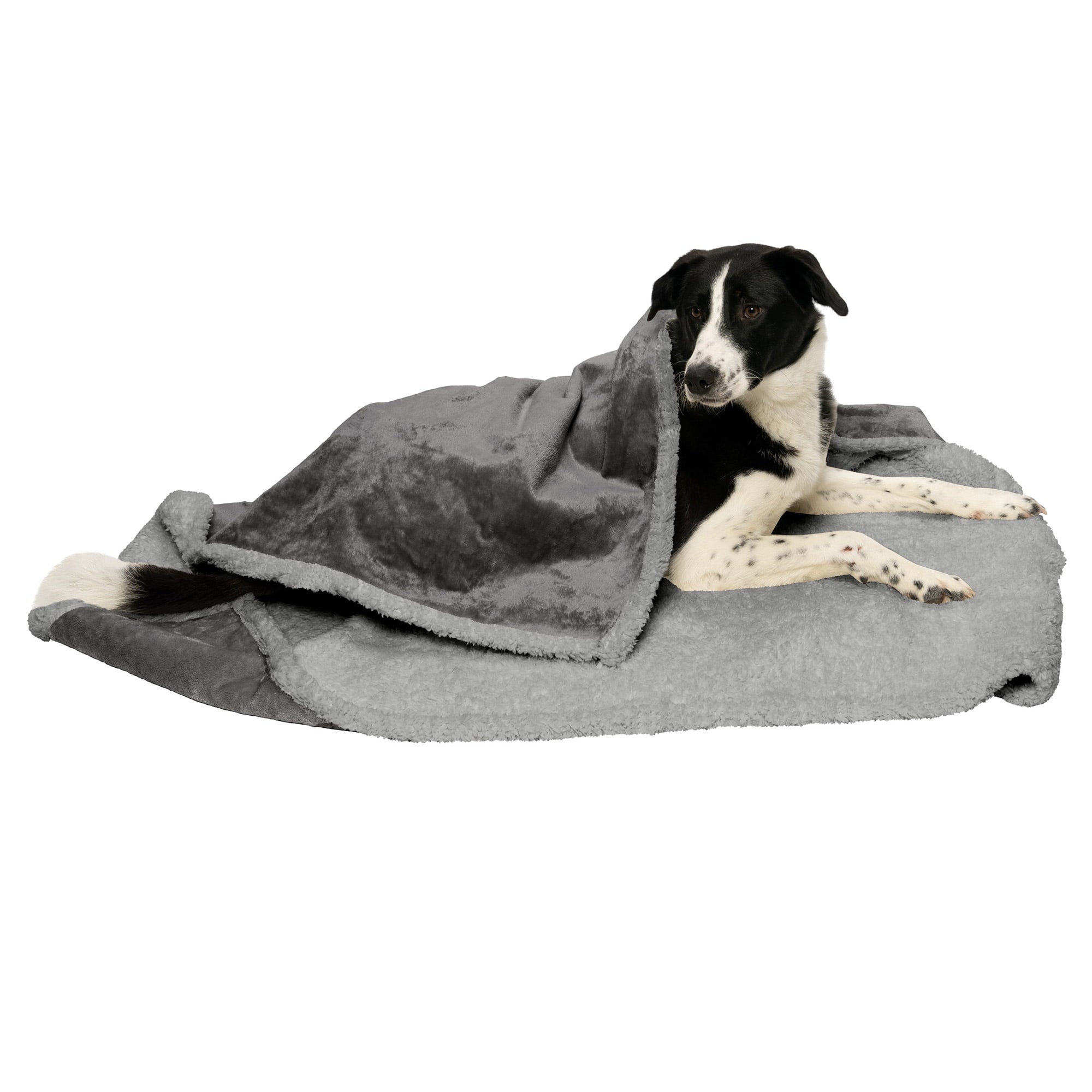 Furhaven Waterproof & Self-Warming Throw Blanket for Dogs & Indoor Cats, Washable & Reflects Body Heat - Soft-Edged Terry & Sherpa Dog Blanket - Espresso, Small
