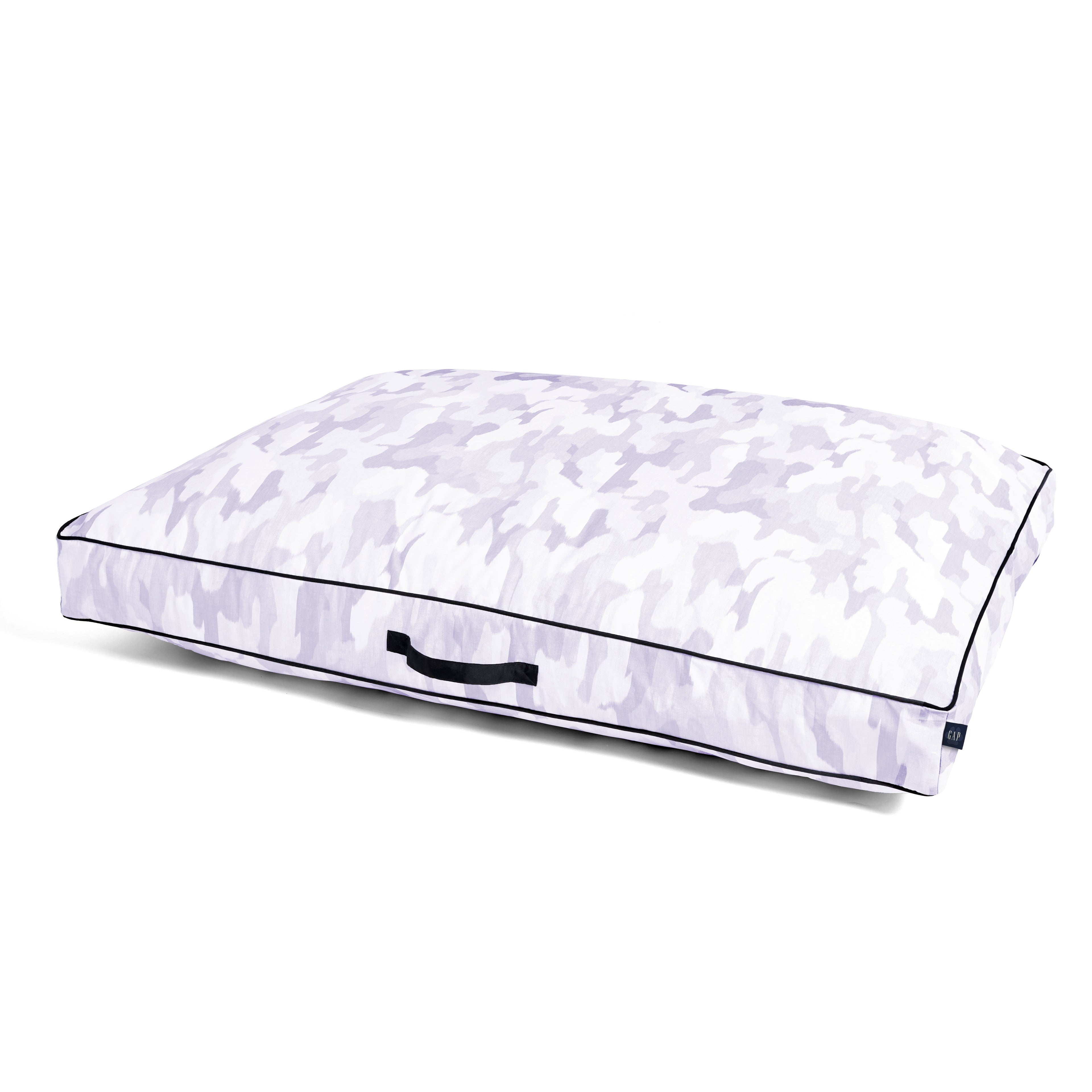 Gap Rugby Stripe Flat Pet Bed, Recycled Polyester with Zipper Closure Cover, Small 36"x24", Navy