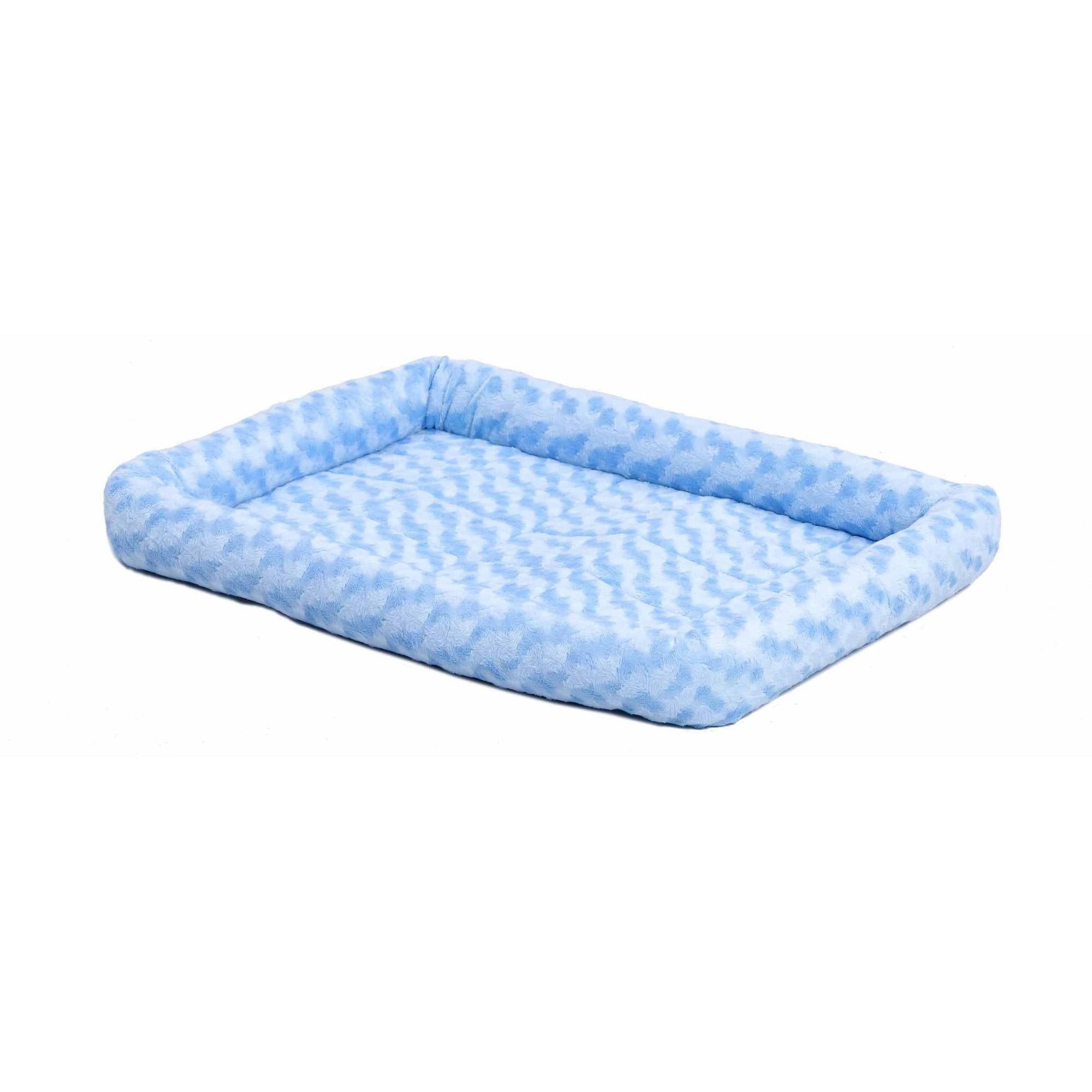 Midwest Homes For Pets / QuietTime Gray Fleece, Plush Bolstered Bed/ Fits 30-inch Crate/ Model-40230