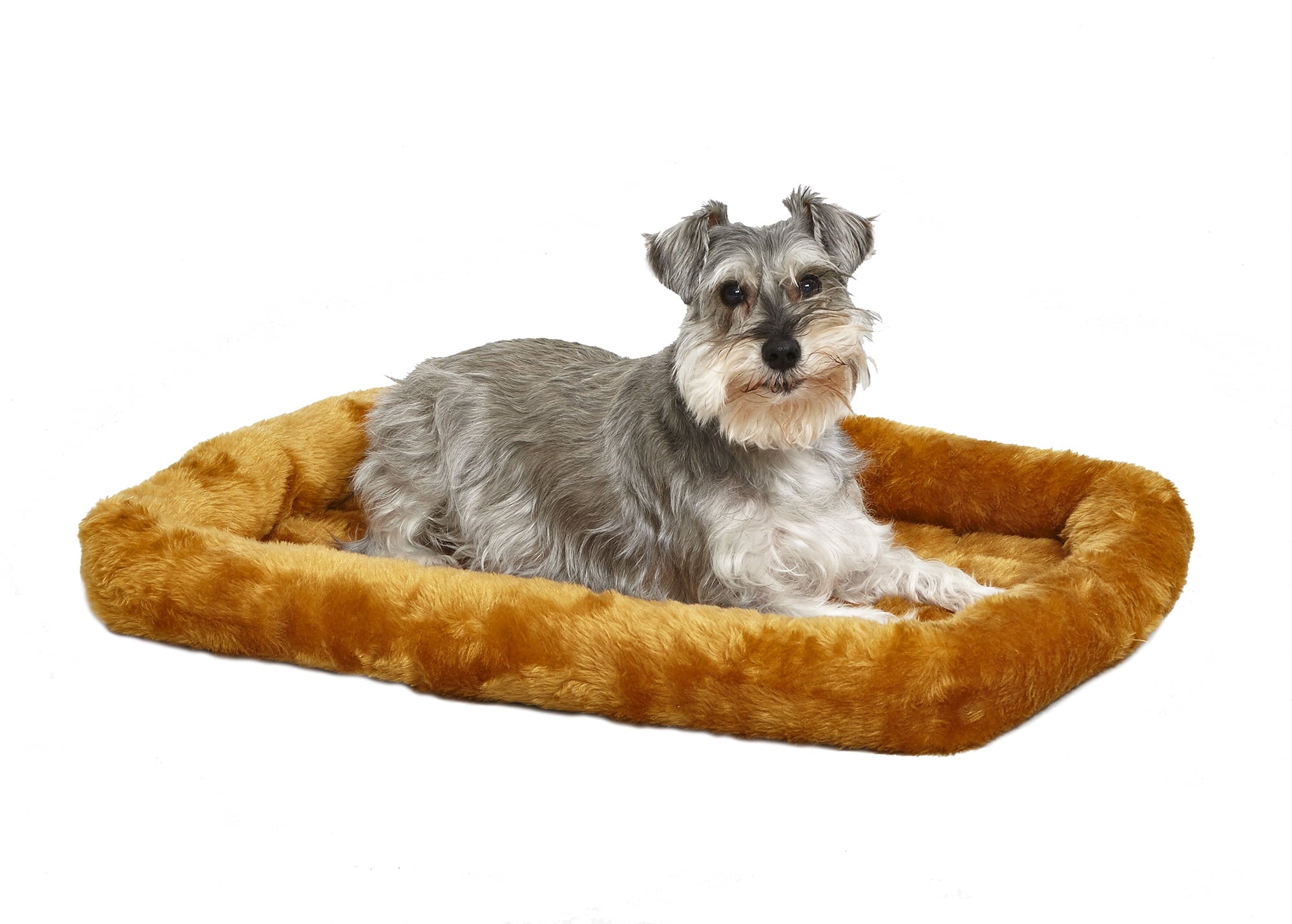 Midwest Homes For Pets / QuietTime Gray Fleece, Plush Bolstered Bed/ Fits 30-inch Crate/ Model-40230