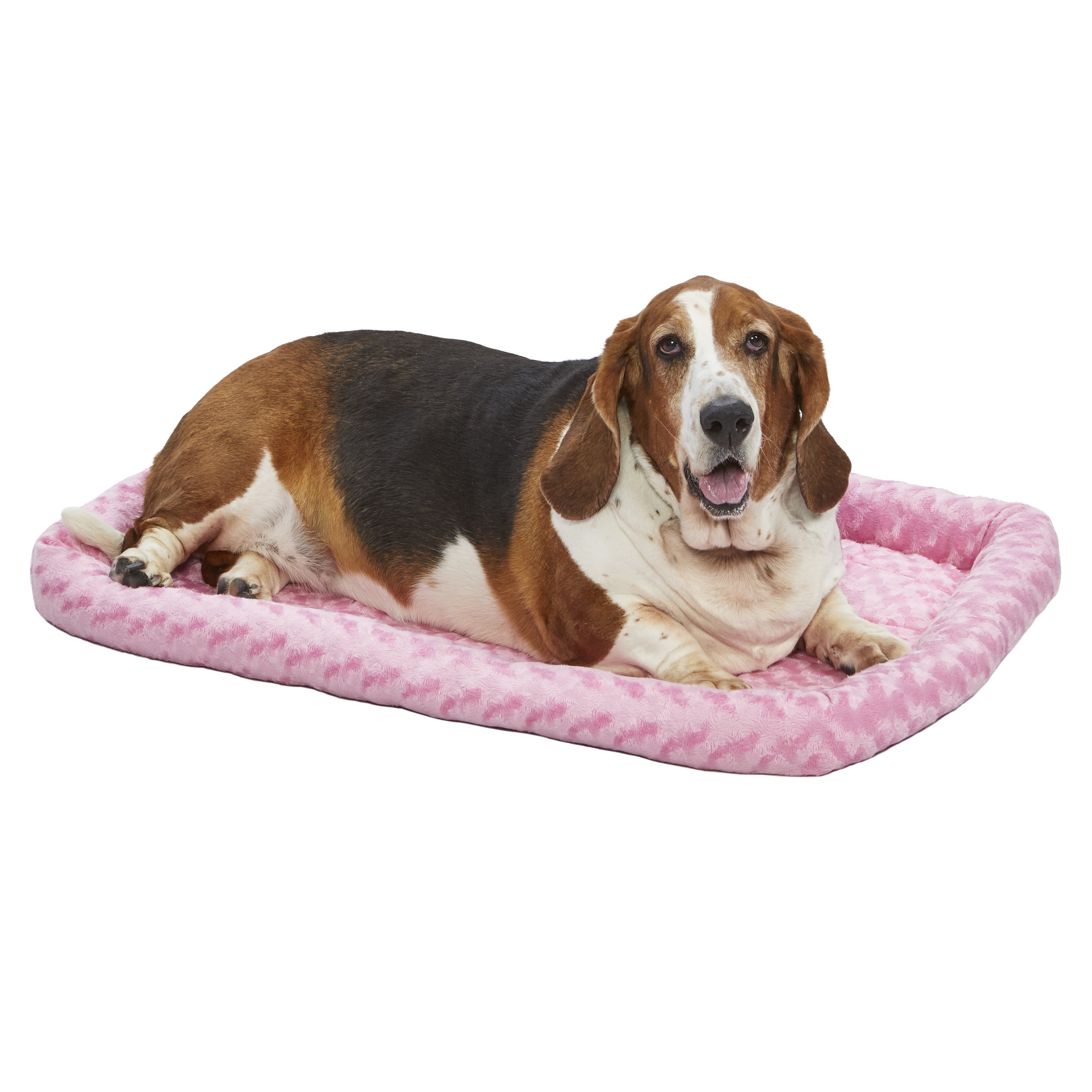 Midwest Homes For Pets / QuietTime Gray Fleece, Plush Bolstered Bed/ Fits 30-inch Crate/ Model-40230