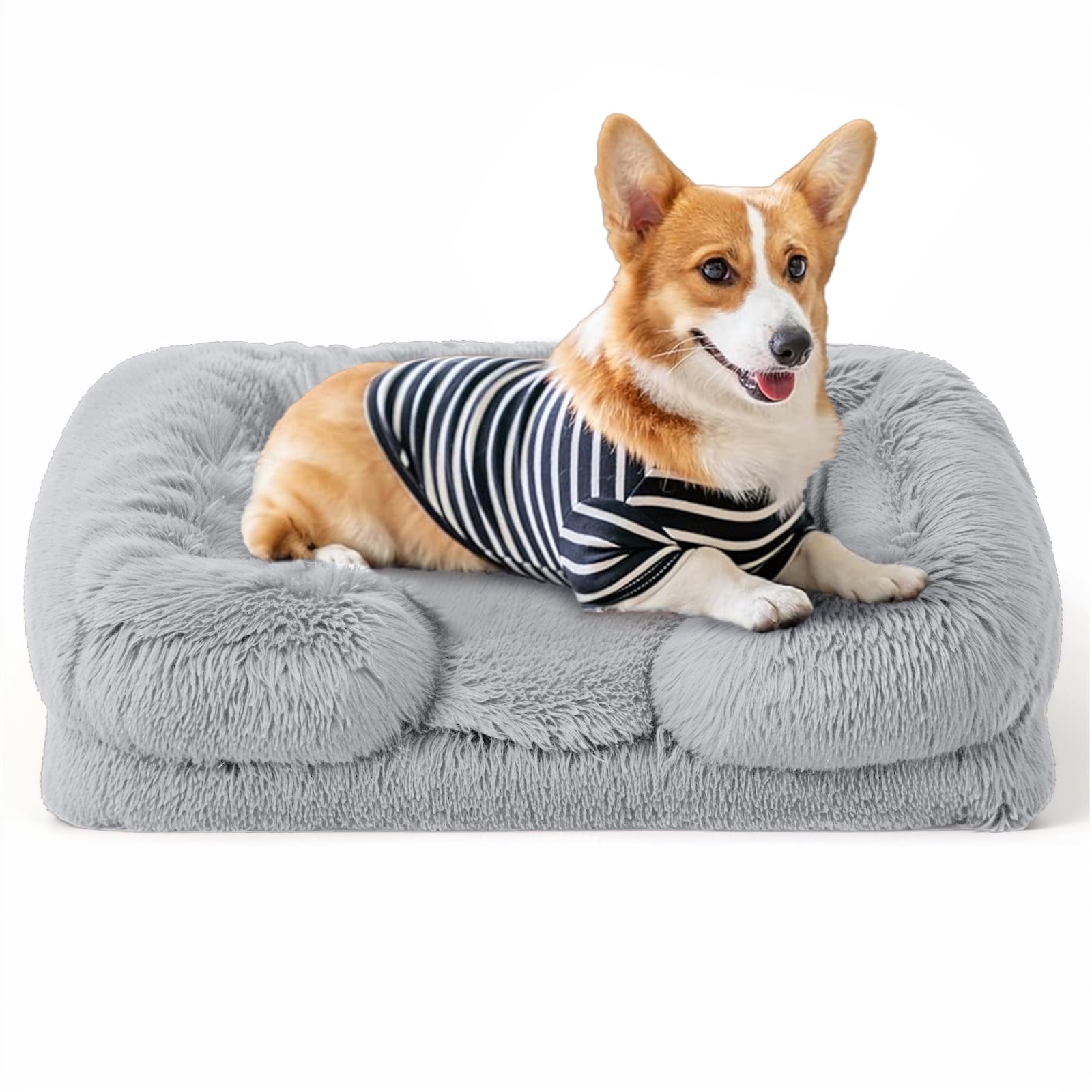 PayUSD Warming Fluffy Orthopedic Dog Beds for Large Dogs,Dog Bed with Plush Thick Egg Foam Support and Non-Slip Bottom, Large Waterproof and Machine Washable Pet Bed Cover