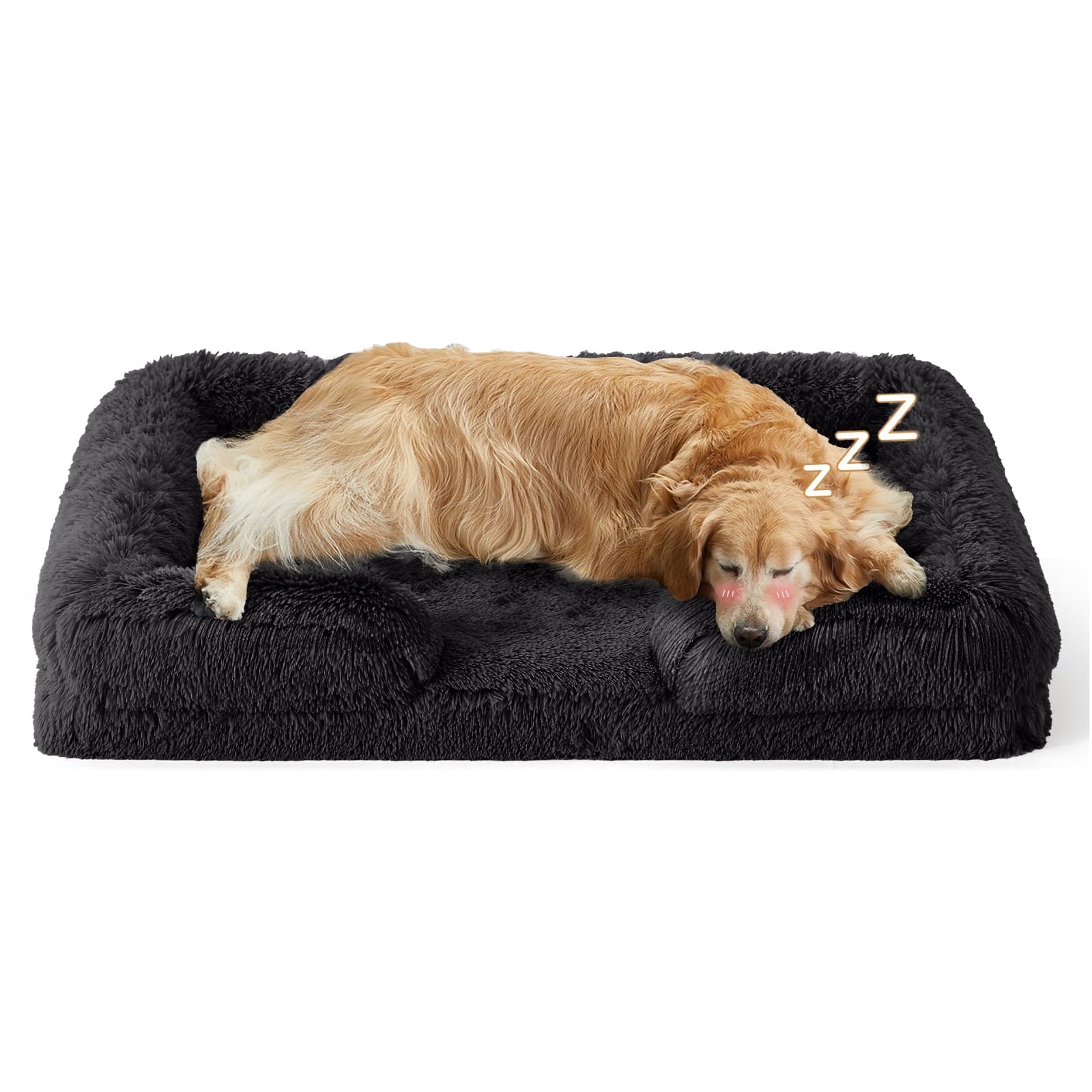 PayUSD Warming Fluffy Orthopedic Dog Beds for Large Dogs,Dog Bed with Plush Thick Egg Foam Support and Non-Slip Bottom, Large Waterproof and Machine Washable Pet Bed Cover