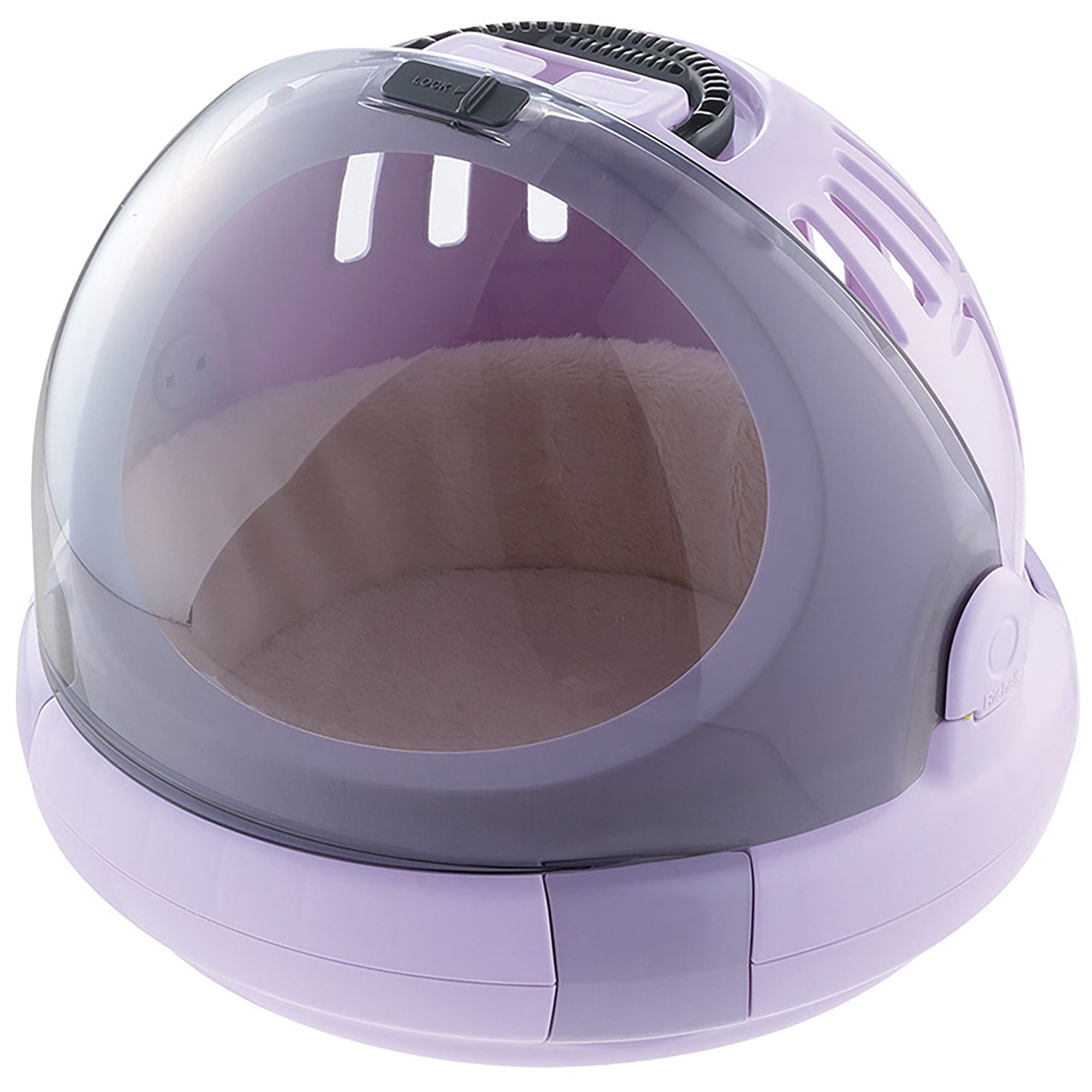 Richell Space Capsule Travel Pet Carrier & Bed in Lavender, Functional for Small Dogs/Cats
