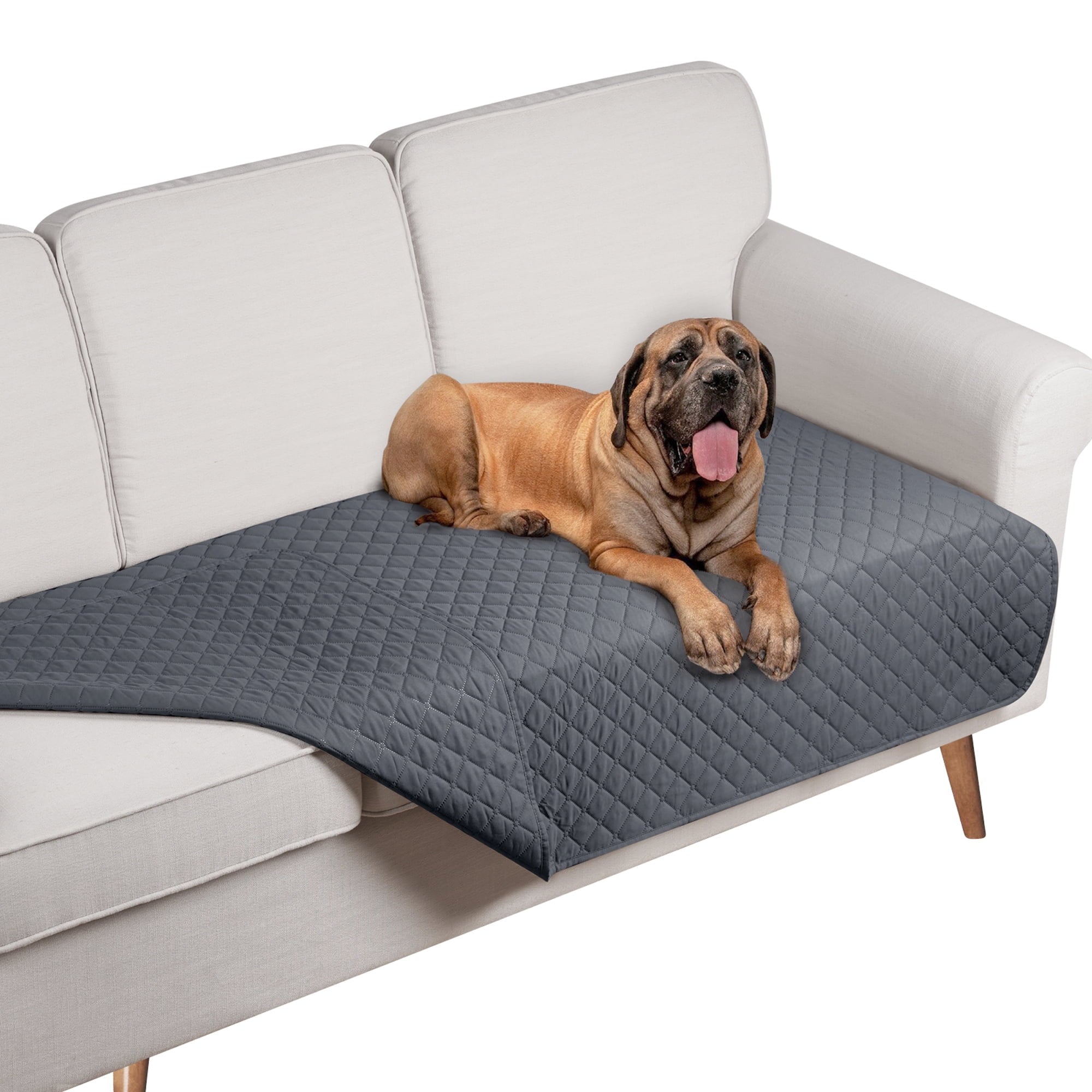 TAOCOCO Waterproof Reversible Dog Bed Cover 42" x 68" Dark Gray Furniture Protector for Pets
