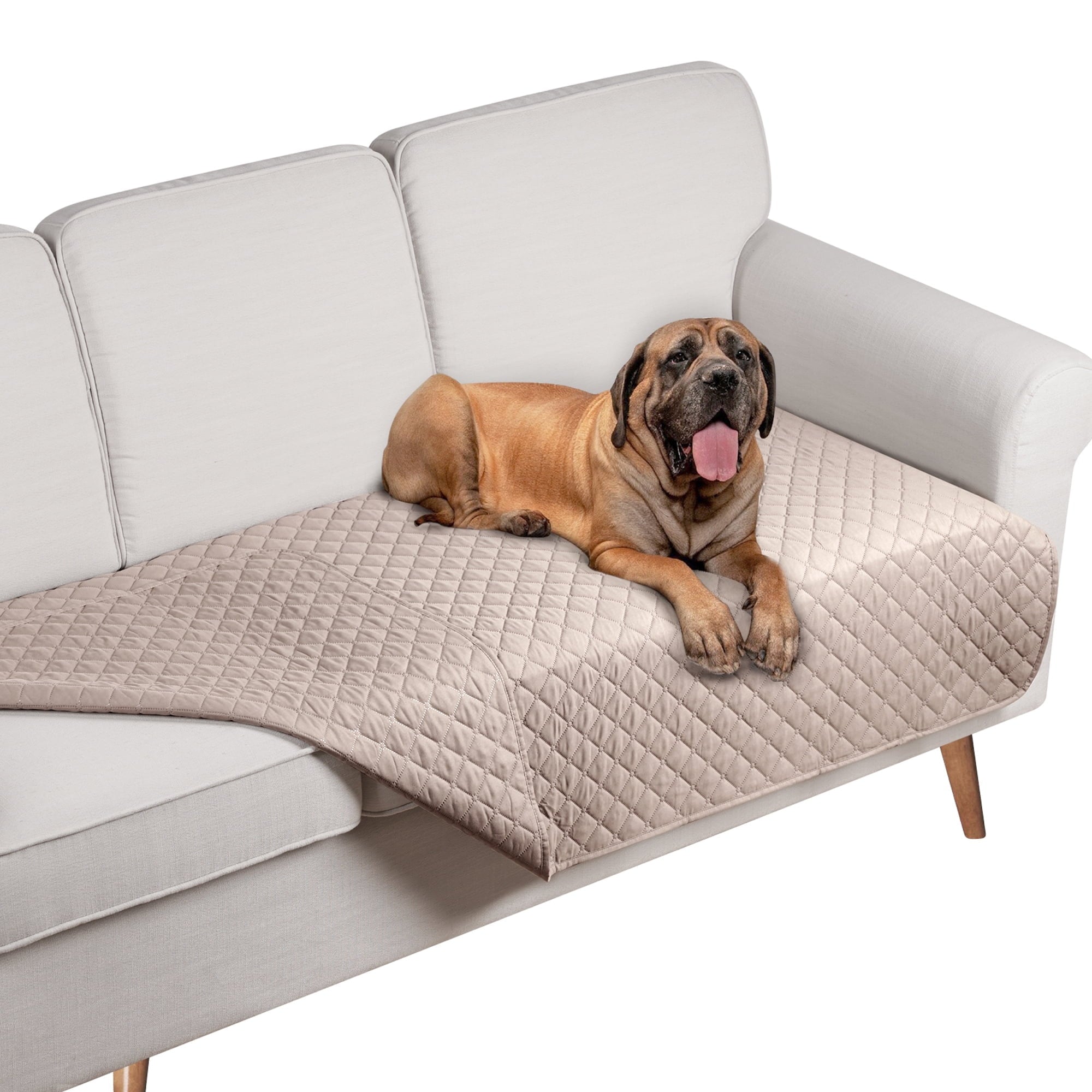 TAOCOCO Waterproof Reversible Dog Bed Cover 42" x 68" Dark Gray Furniture Protector for Pets
