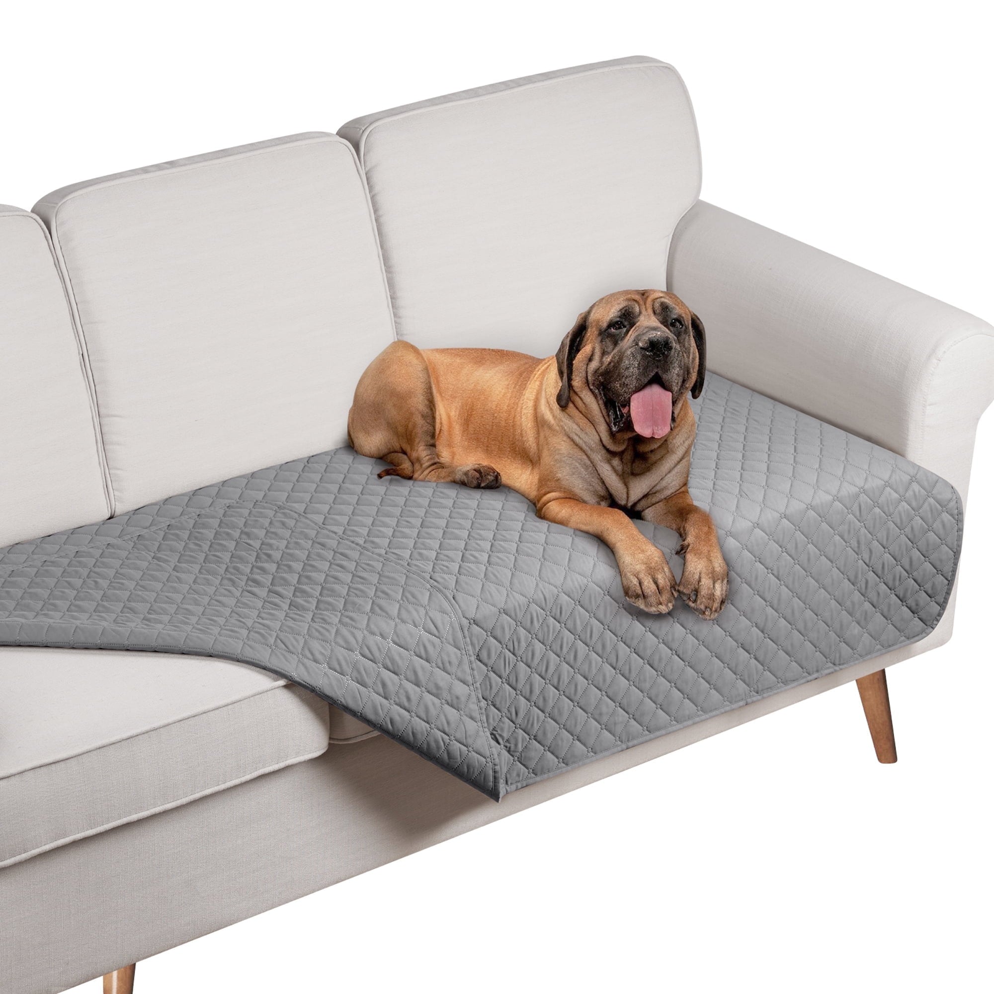 TAOCOCO Waterproof Reversible Dog Bed Cover 42" x 68" Dark Gray Furniture Protector for Pets