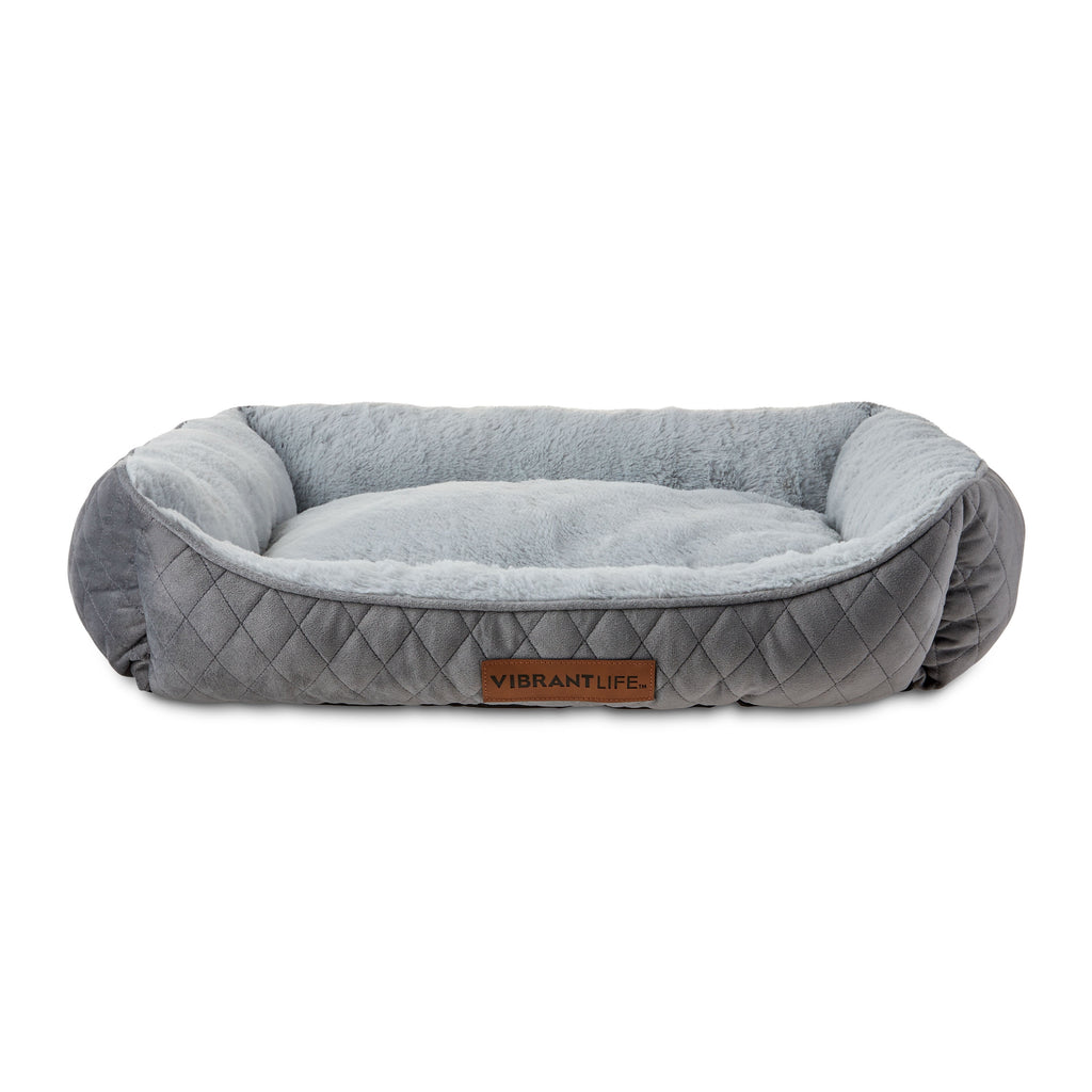 Vibrant Life Quilted Cuddler Pet Bed, 1 Count, 26" x 20"