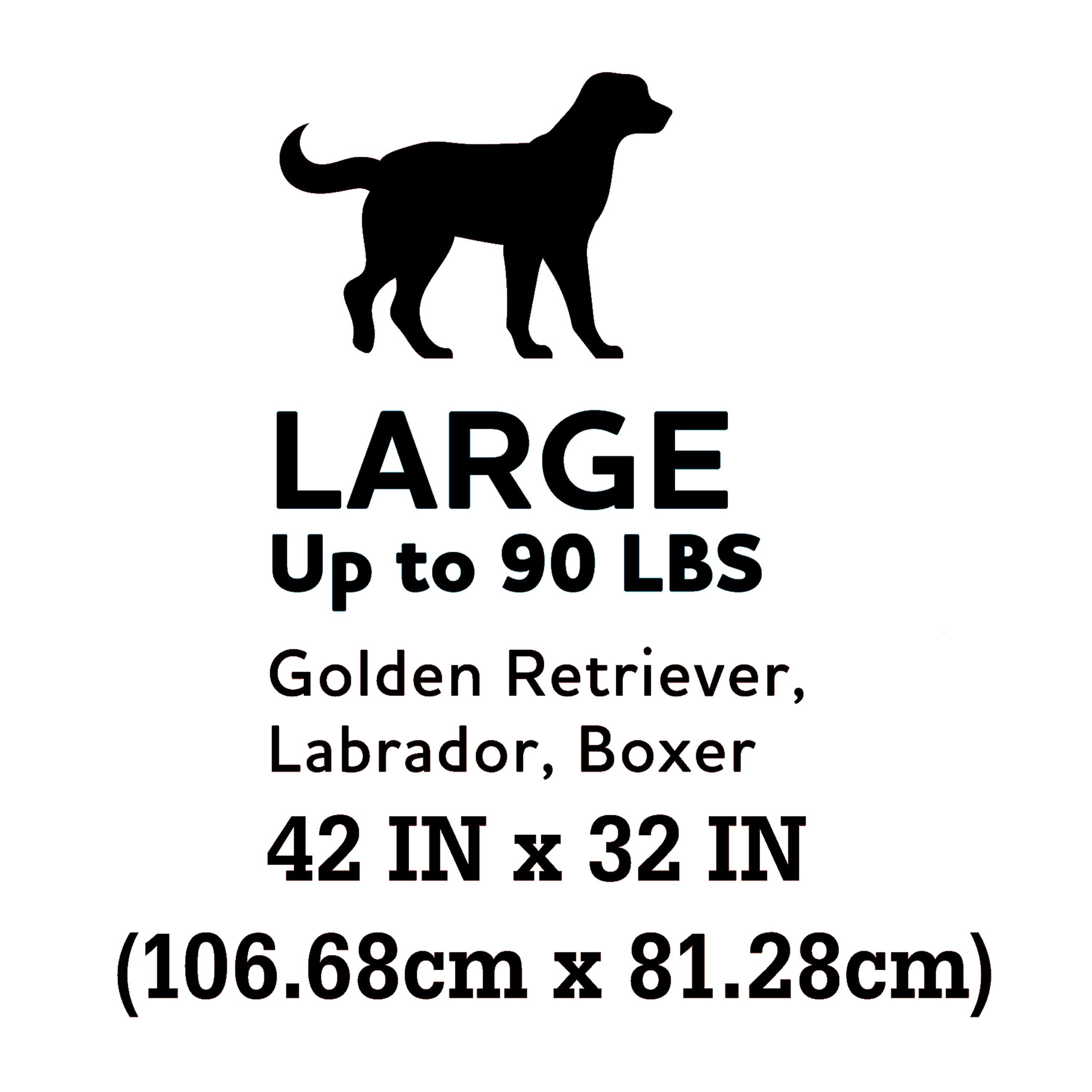 Vibrant Life Bed for Dogs, Gusseted Mat, Removable & Washable Cover, Tan Plaid, 42" x 32"