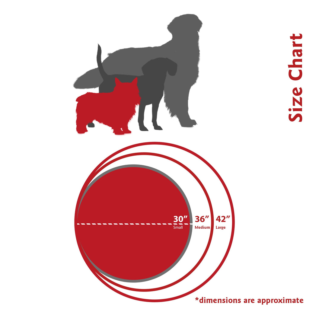 Majestic Pet | Vertical Stripe Round Pet Bed For Dogs, Removable Cover, Burnt Orange, Small