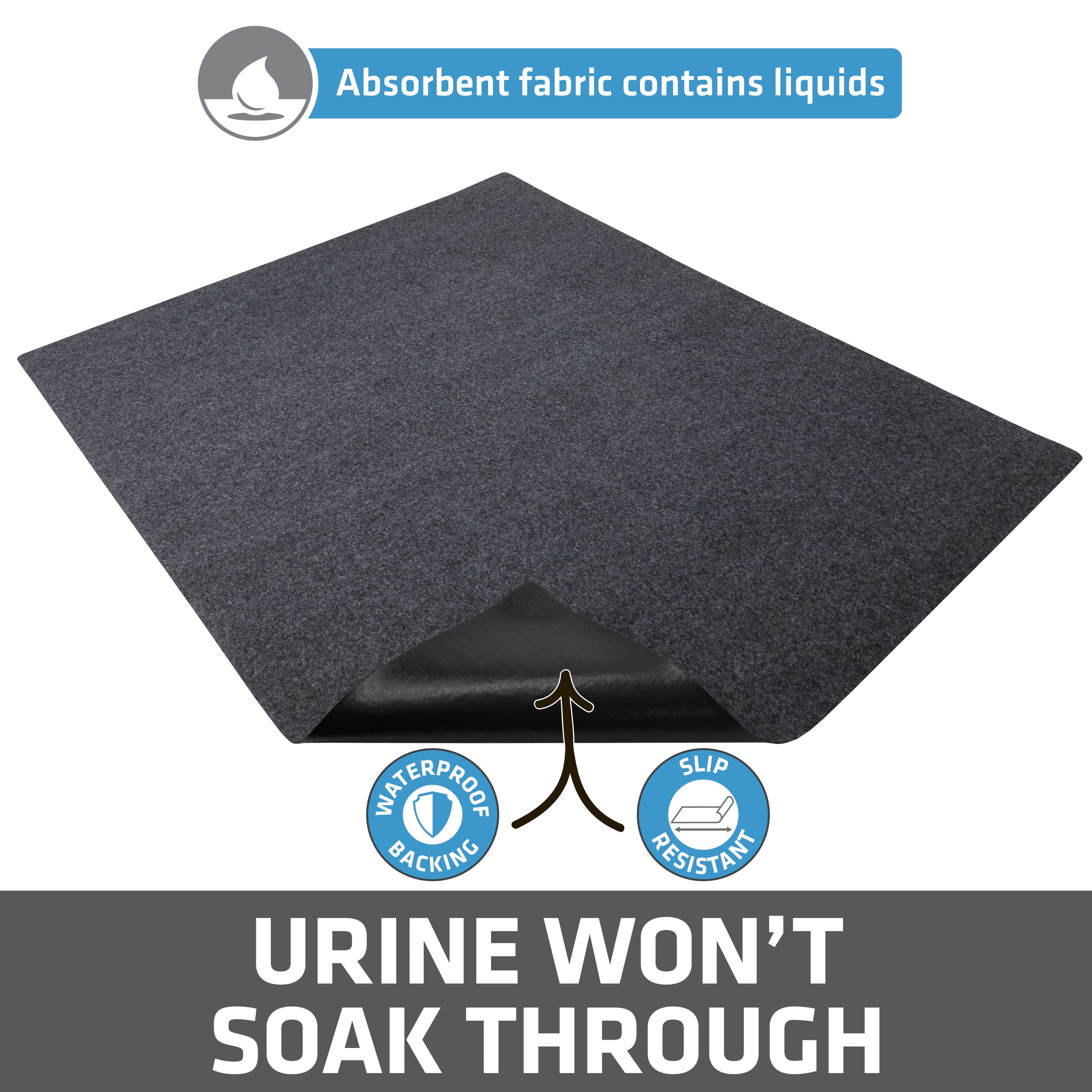 Drymate Washable Potty Pad, Training Mat to Contain Liquids - For Dogs, Cats, and all other animals.