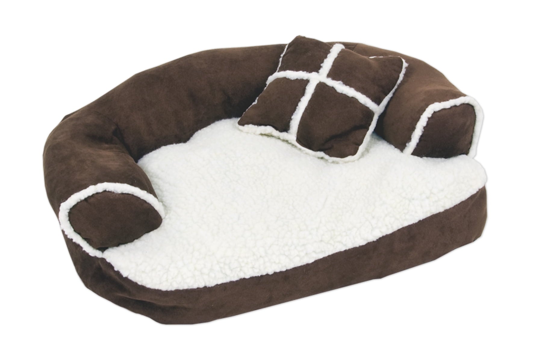Aspen Pet Sofa Dog Bed with Pillow, 20"L x 16"W x 9"H