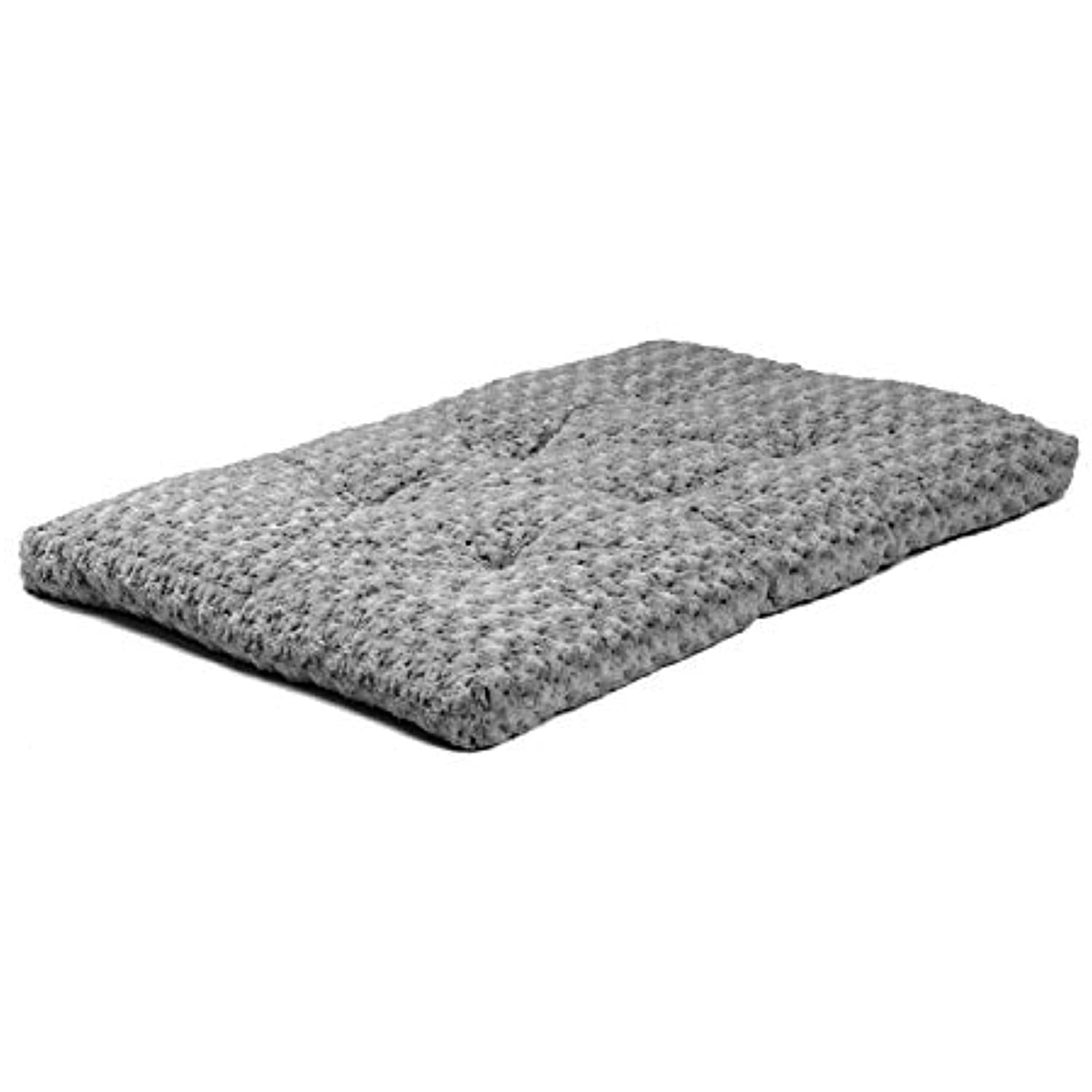 QuietTime Dog Bed & Crate Mat, Deluxe Ombre Swirl, Fits 48" Crate, Gray