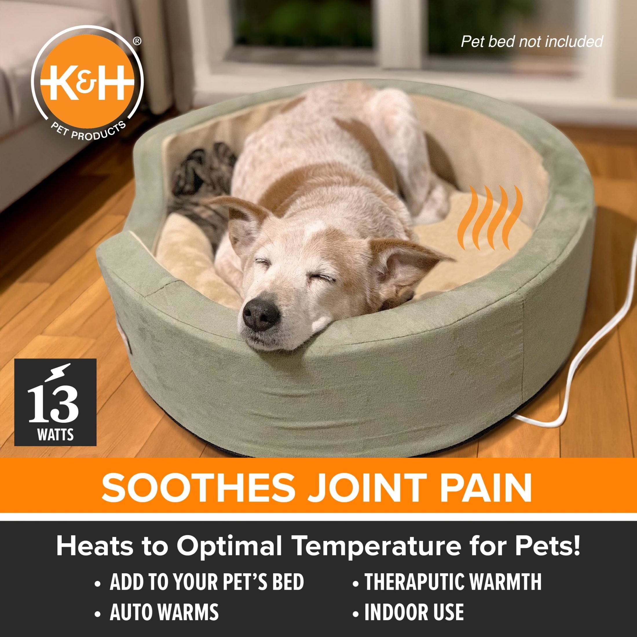 K&H Pet Products Pet Bed Warmer for Cats & Dogs Gray Large 11 X 23.75 Inches